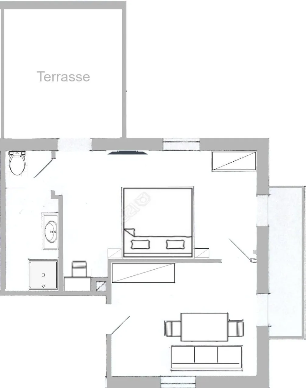 Floor plan in Gästehaus Neu am Passionstheater