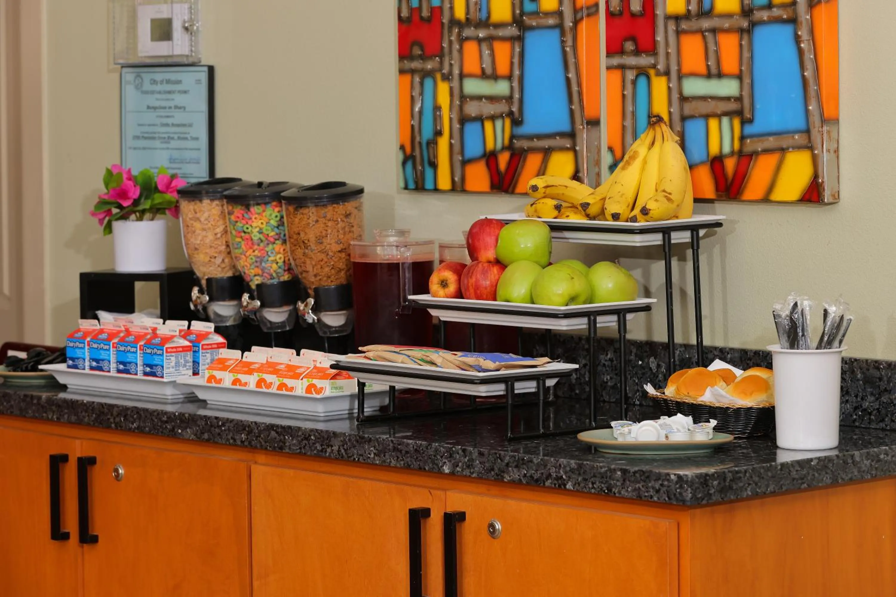 Buffet breakfast in The Bungalows on Shary