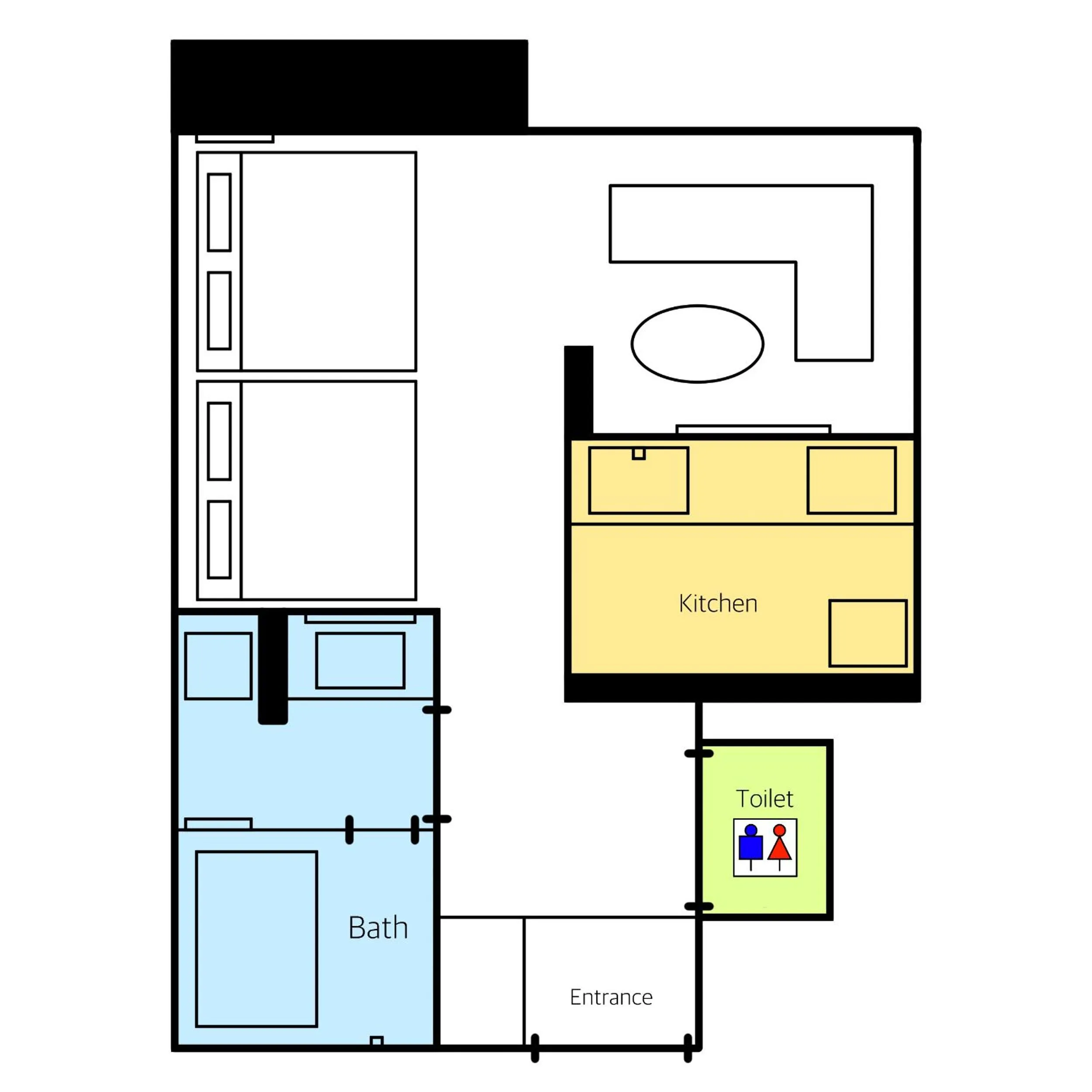 Floor plan in GRAND BASE Fukuoka Tenjin