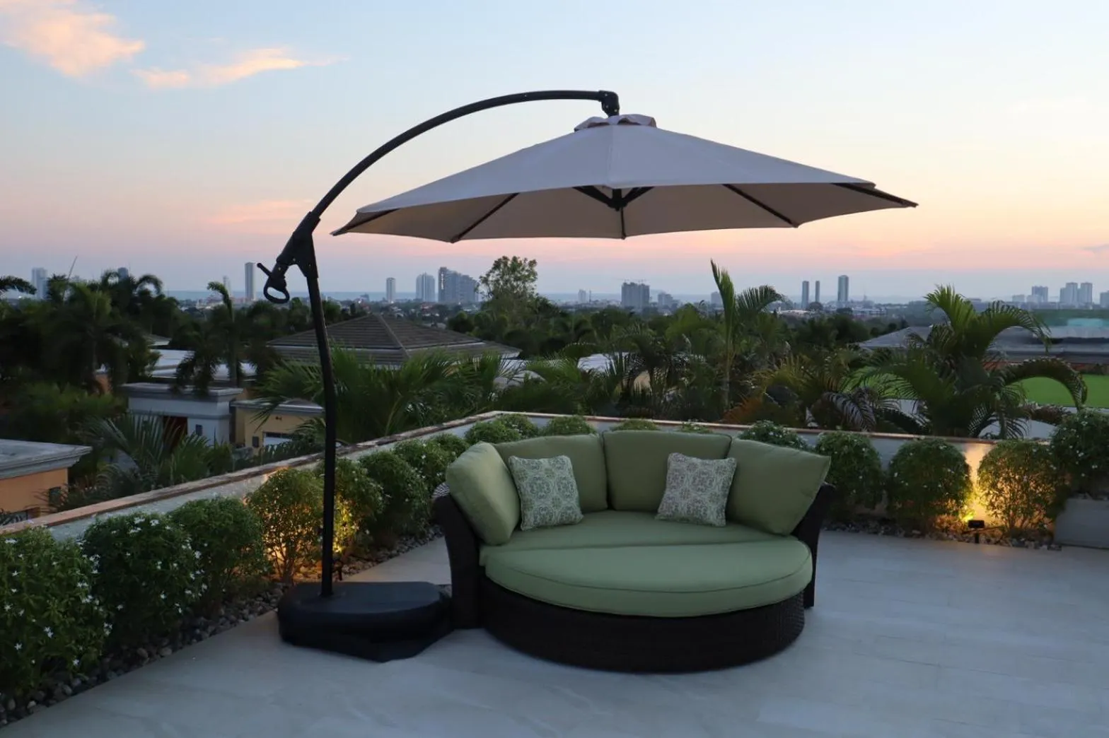 Patio in Sunset View Pool Villa 7 BR 14-16 Persons