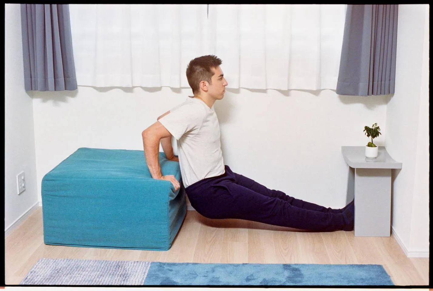 Seating area, Bed in Section L Ginza East