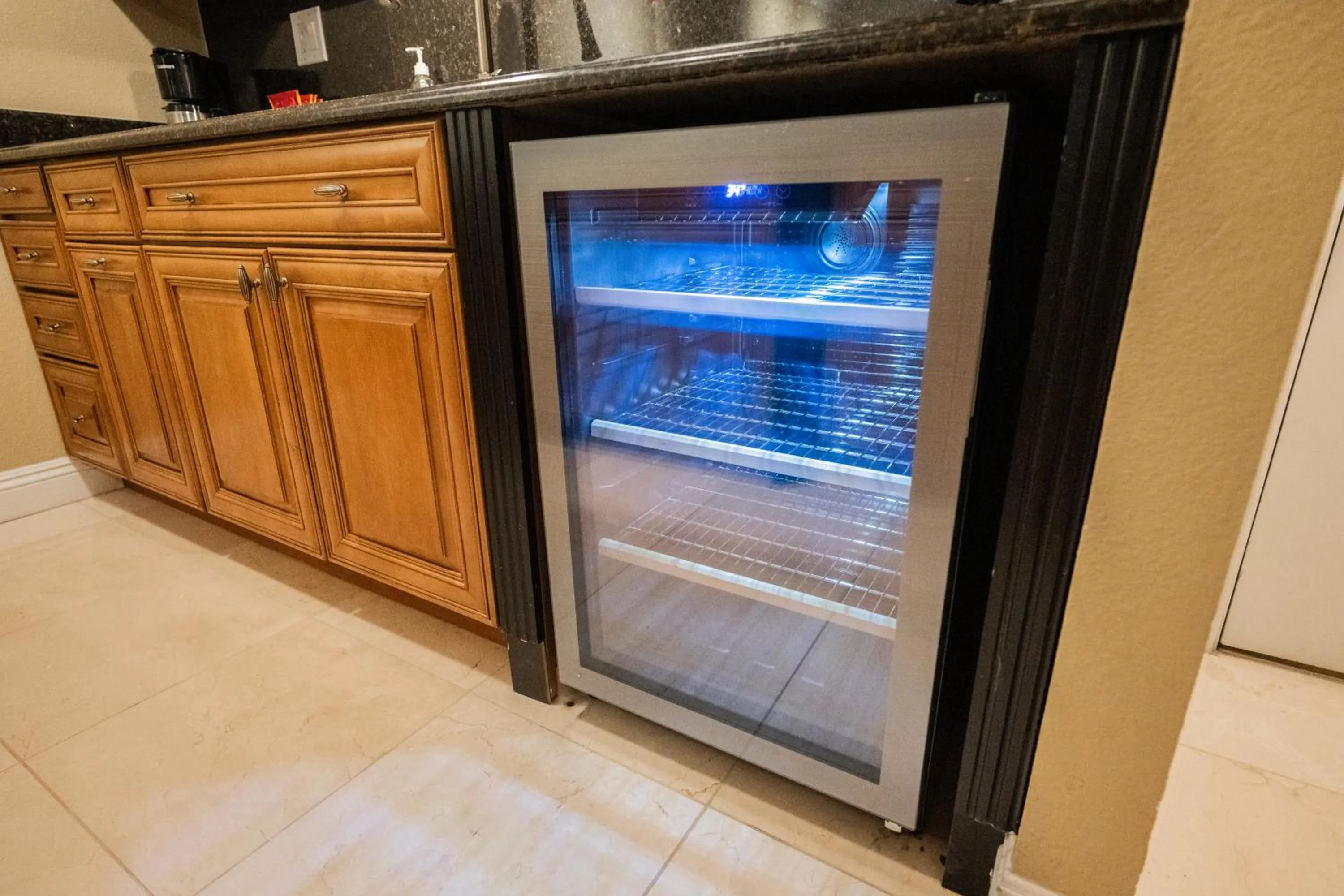 kitchen in StripViewSuites at Jockey Club