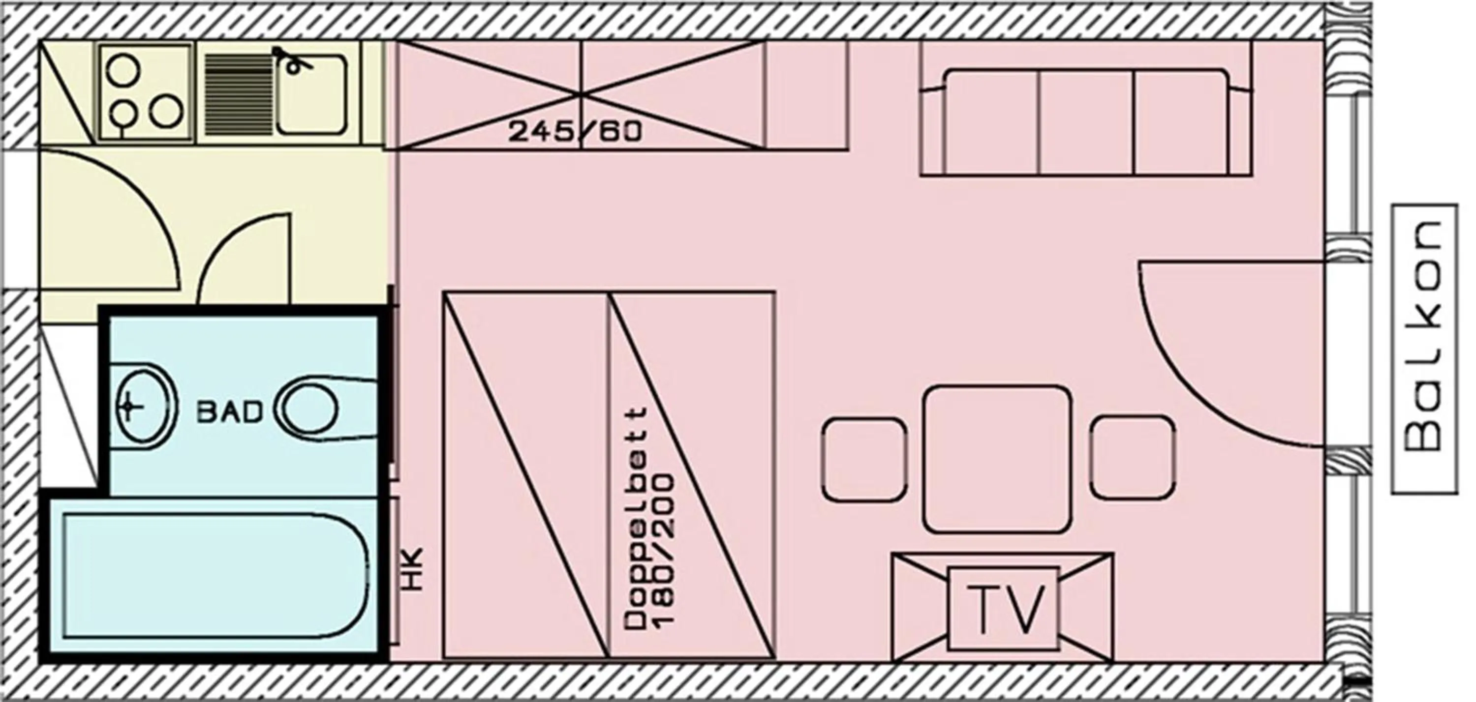 Floor plan in Appartement-Hotel Seespitz