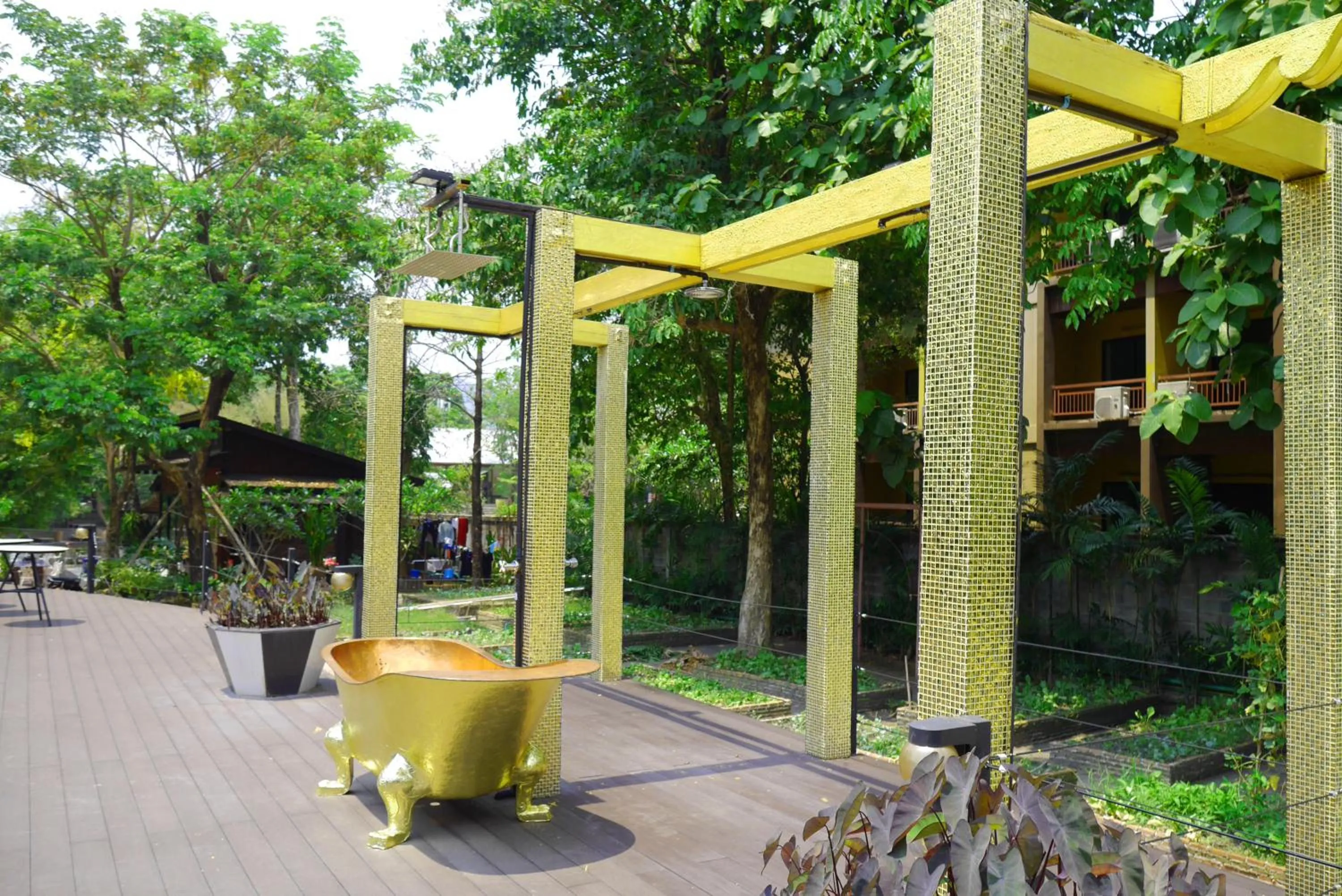 Patio in Phumontra Resort Nakhon Nayok