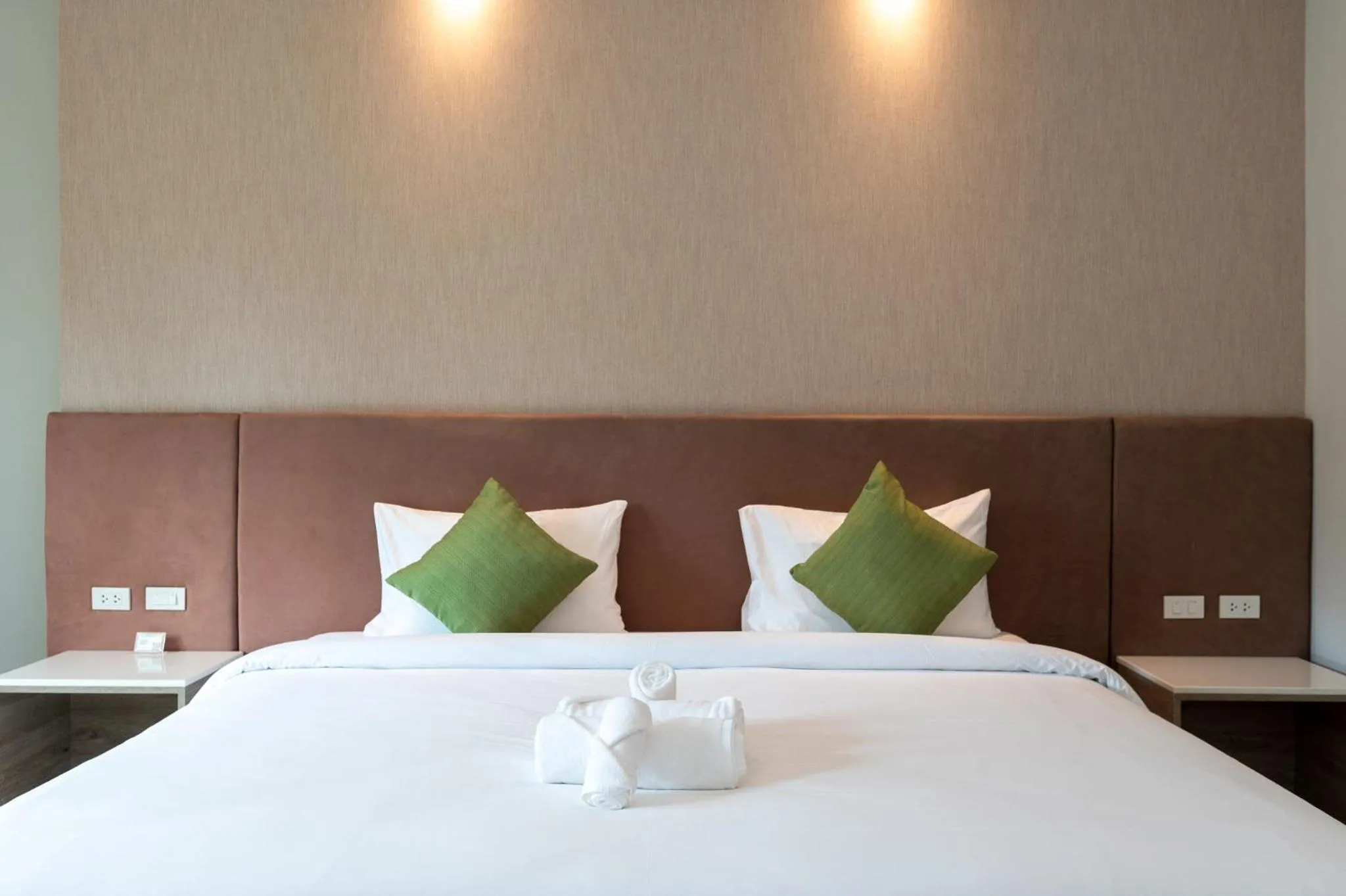 Bed in Phumontra Resort Nakhon Nayok