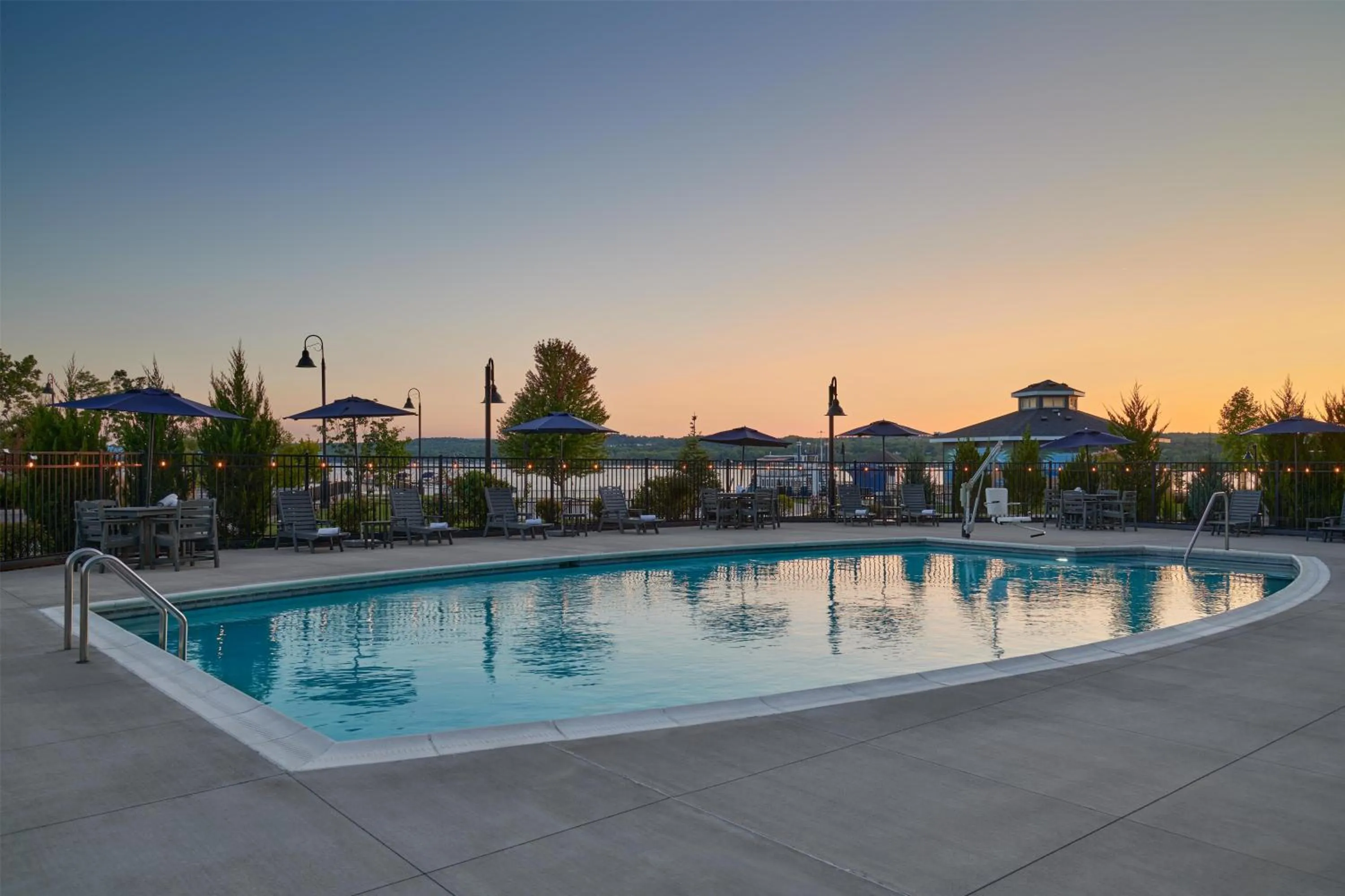 Pool view in Hotel Canandaigua, Tapestry Collection By Hilton