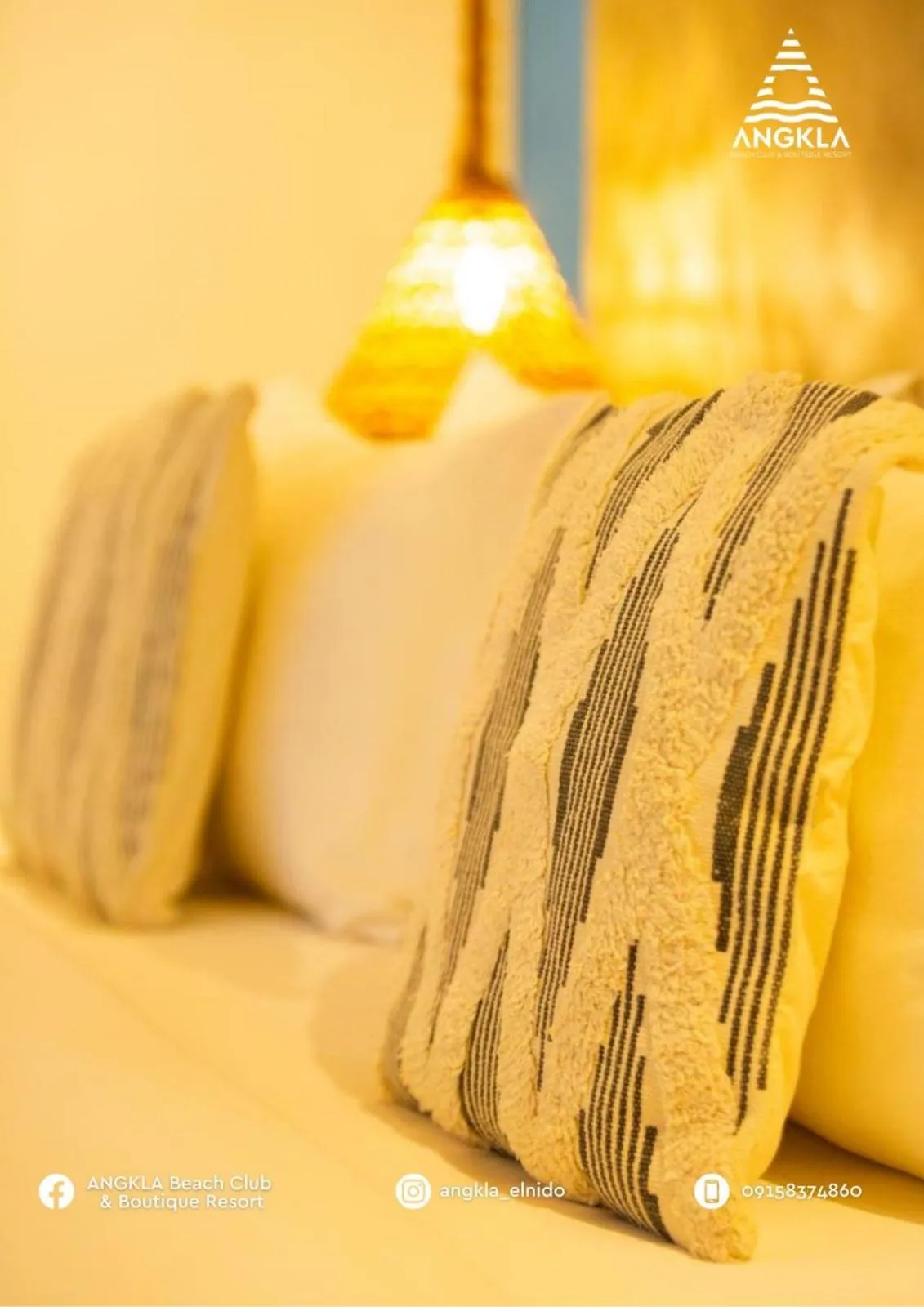 Bed in ANGKLA Beach Club & Boutique Resort