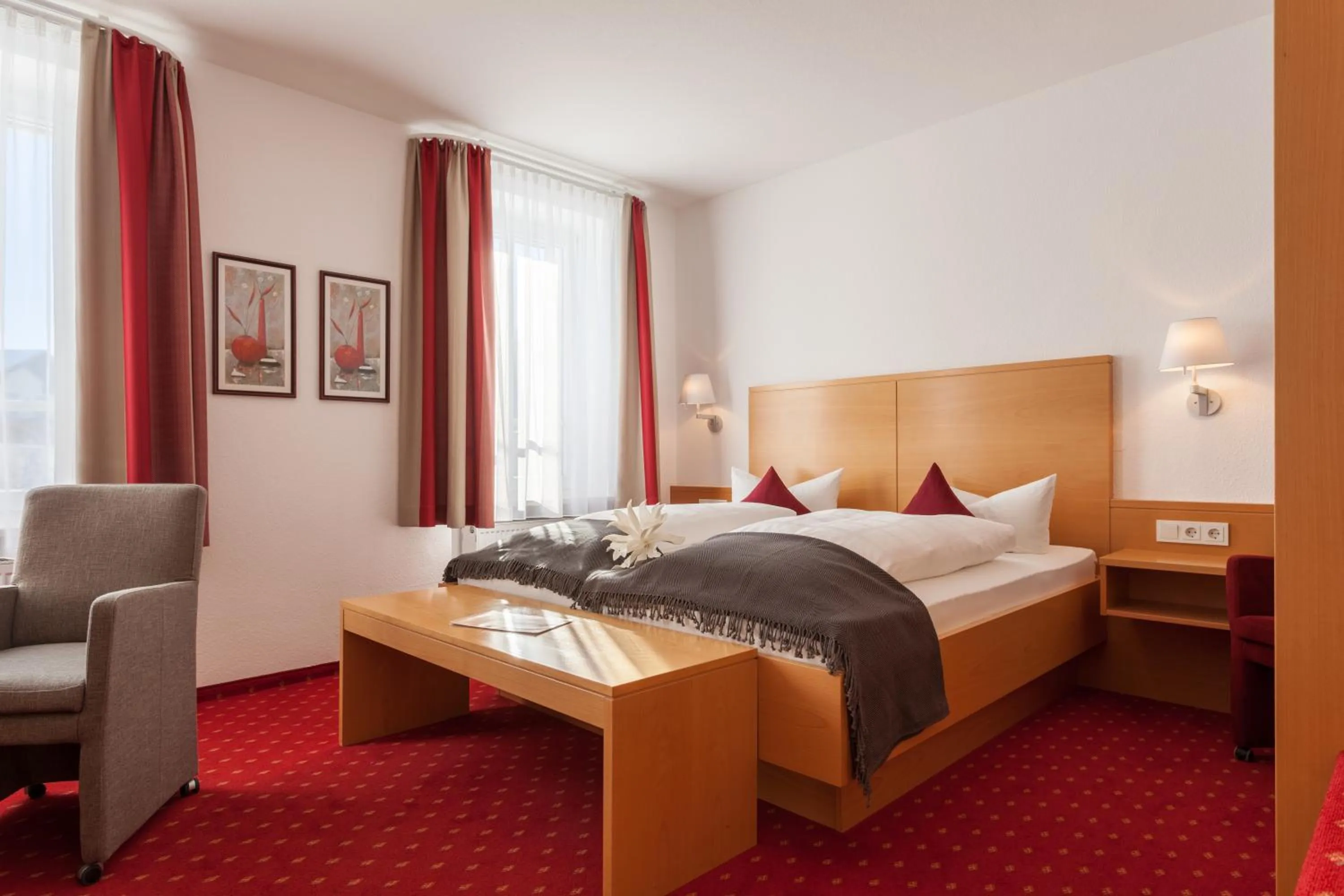 Photo of the whole room, Bed in Hotel Waldhorn