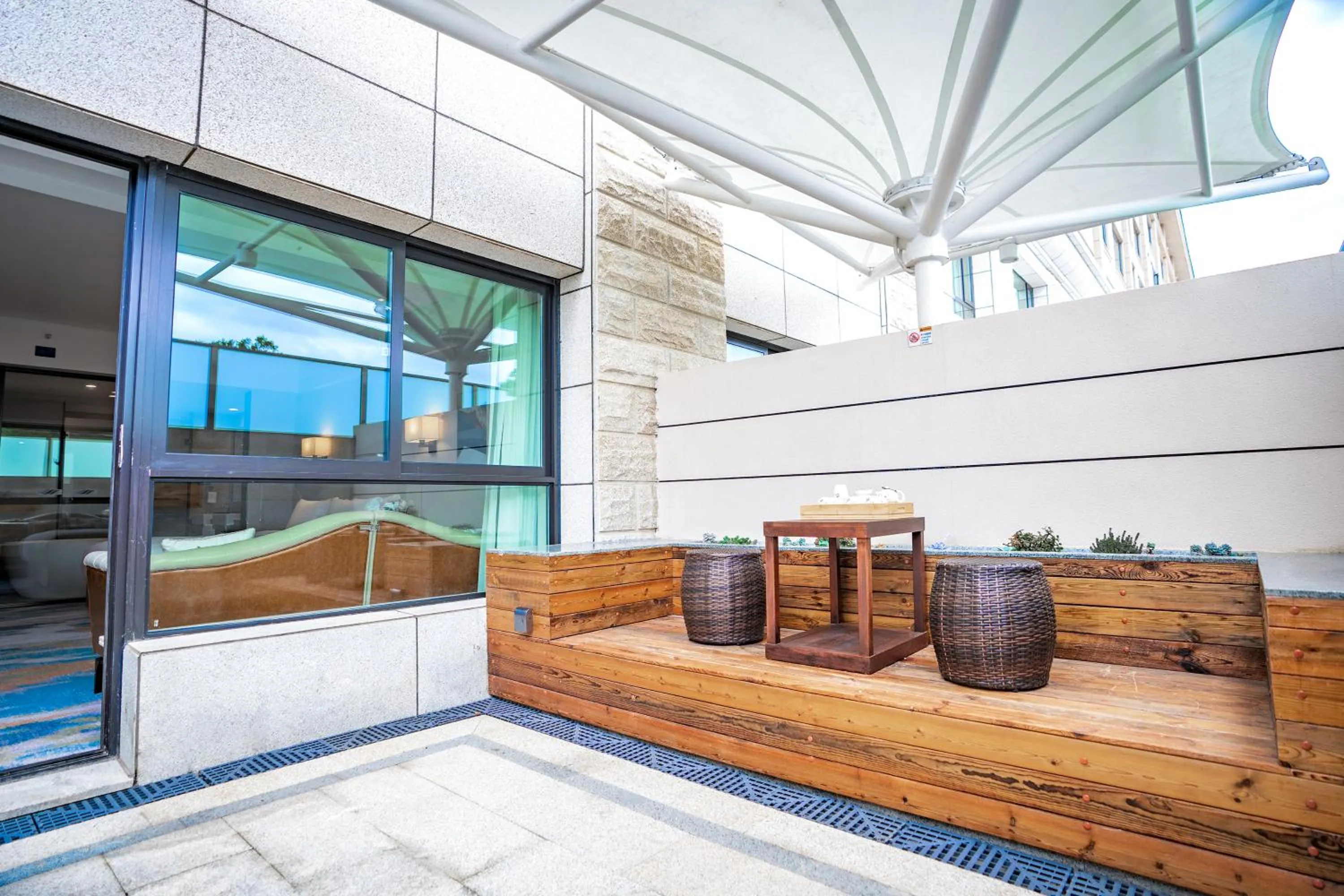 Balcony/Terrace in Hilton Lijiang