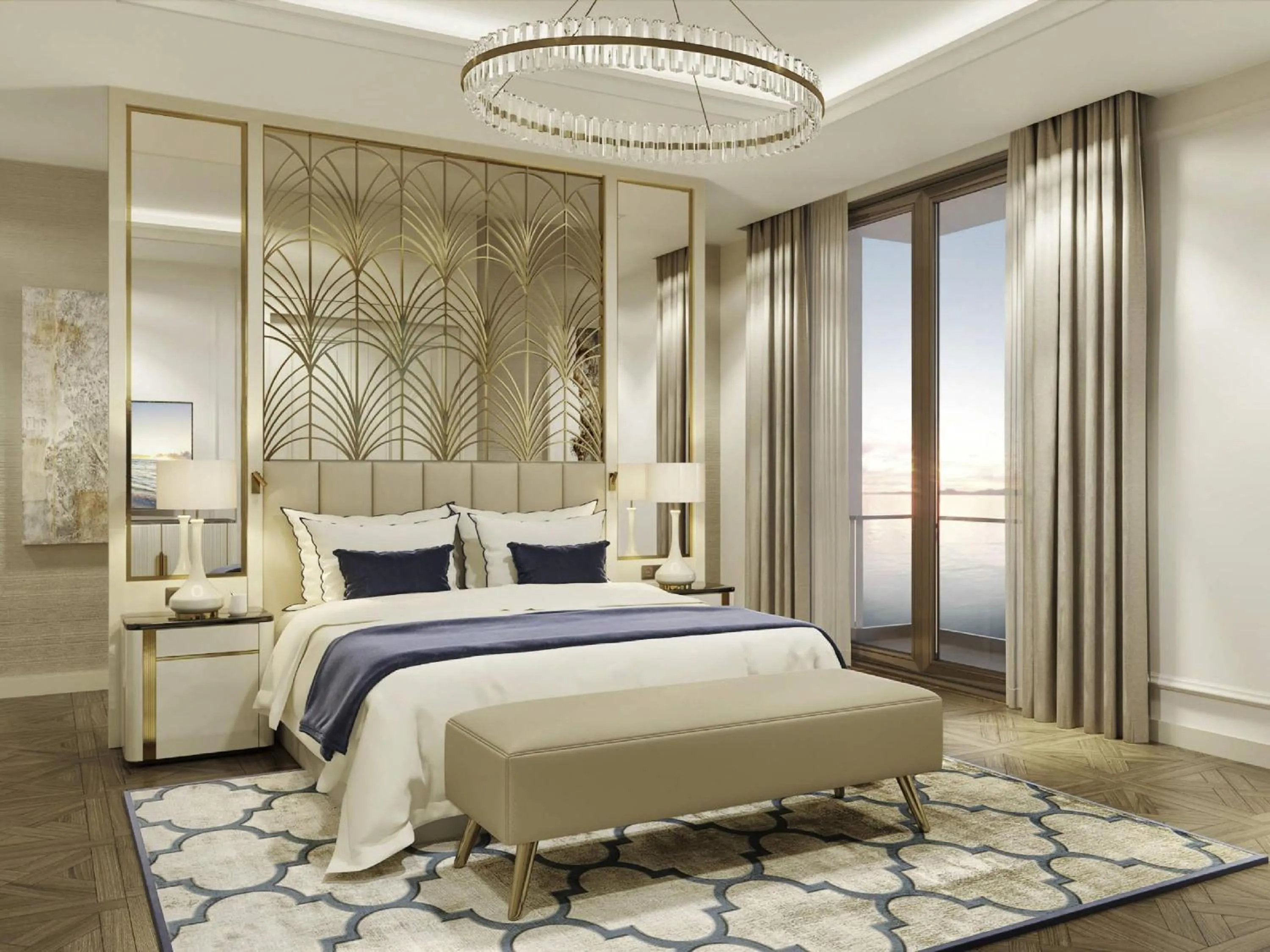 Bedroom, Bed in Rixos Water World Aktau - Theme Park Free Access