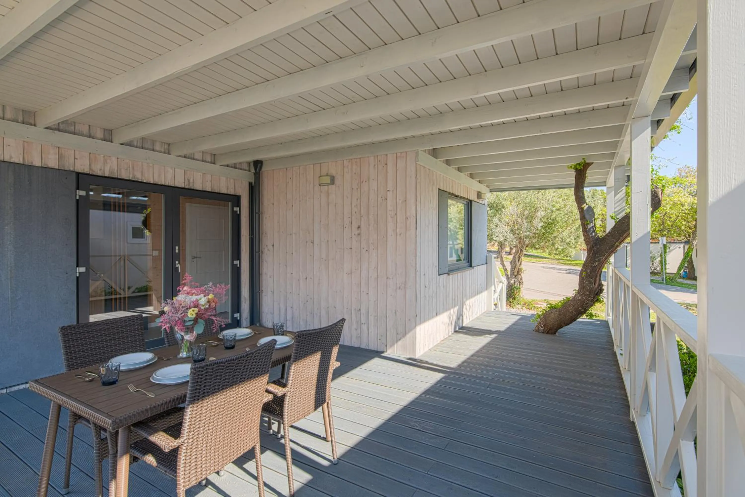 Balcony/Terrace in Elements Camping Selce Mobile homes