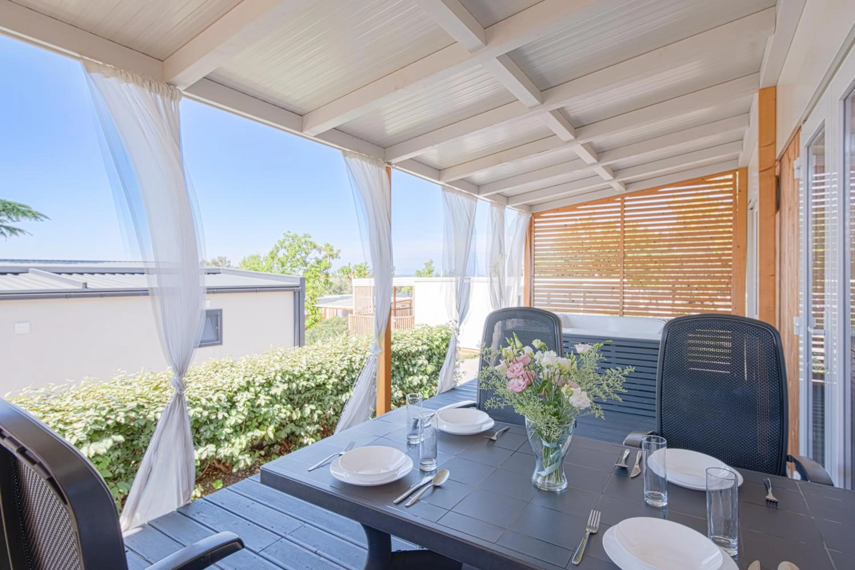 Balcony/Terrace in Elements Camping Selce Mobile homes