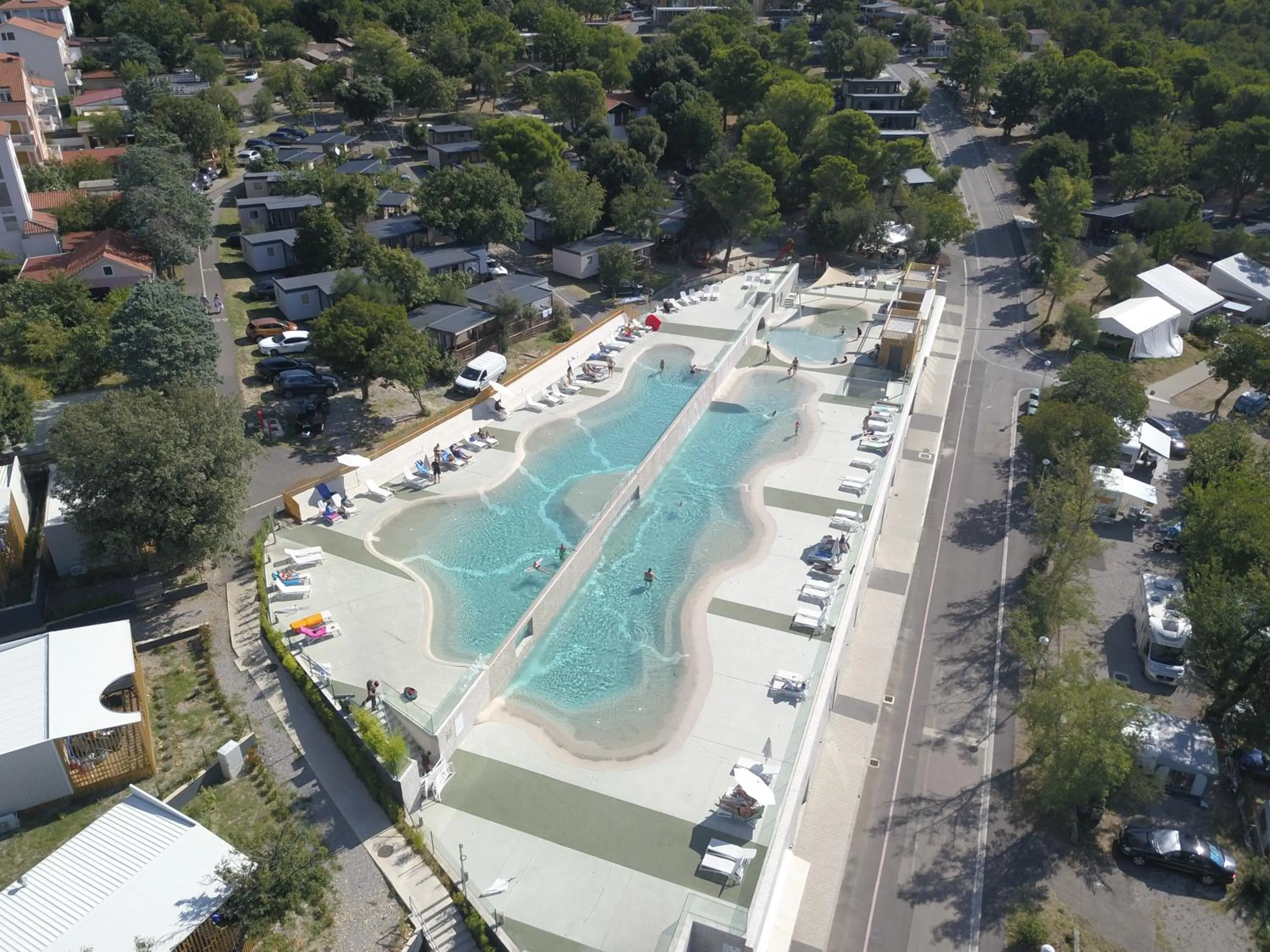 Pool view in Elements Camping Selce Mobile homes