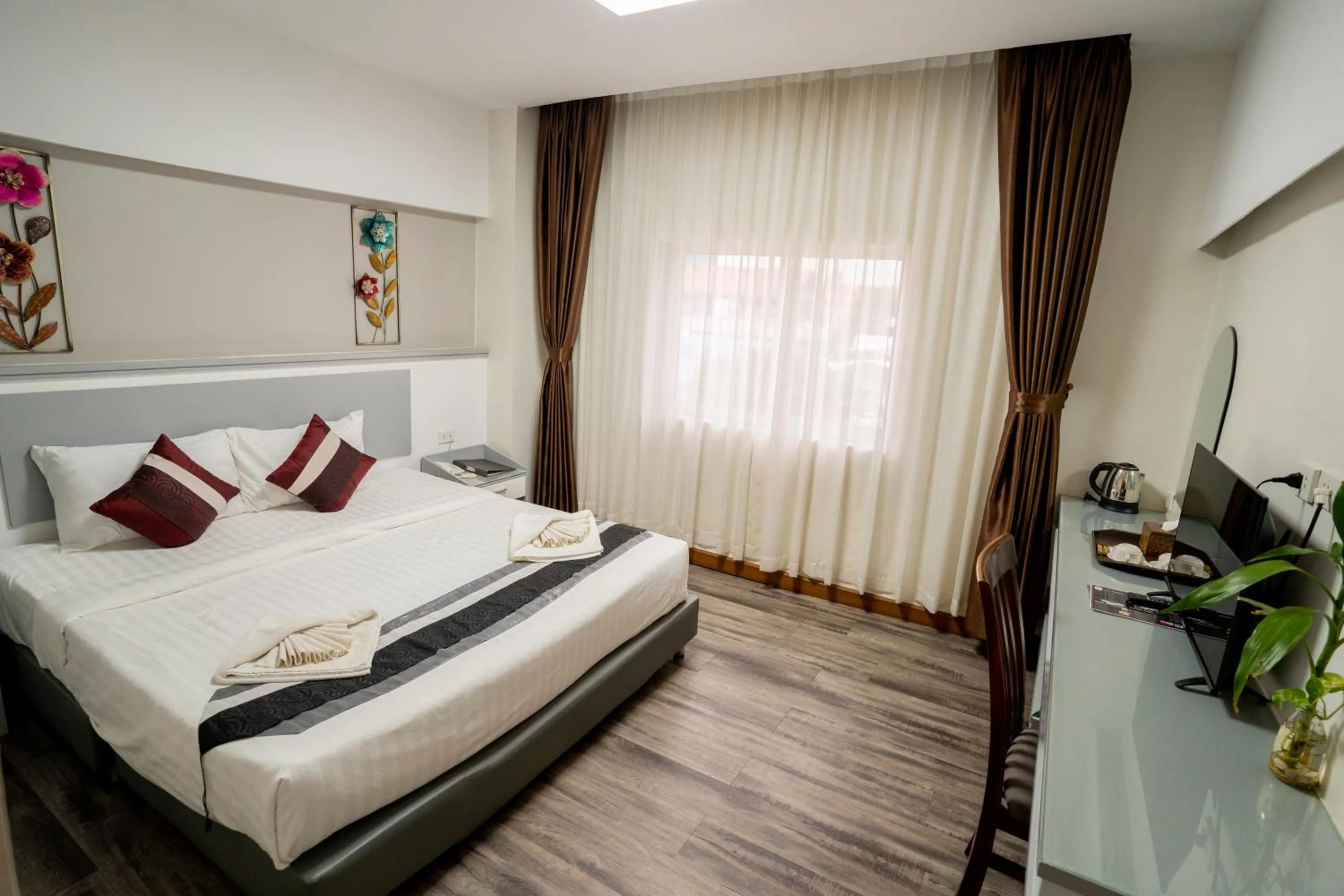 Bed in Hak Heng Hotel