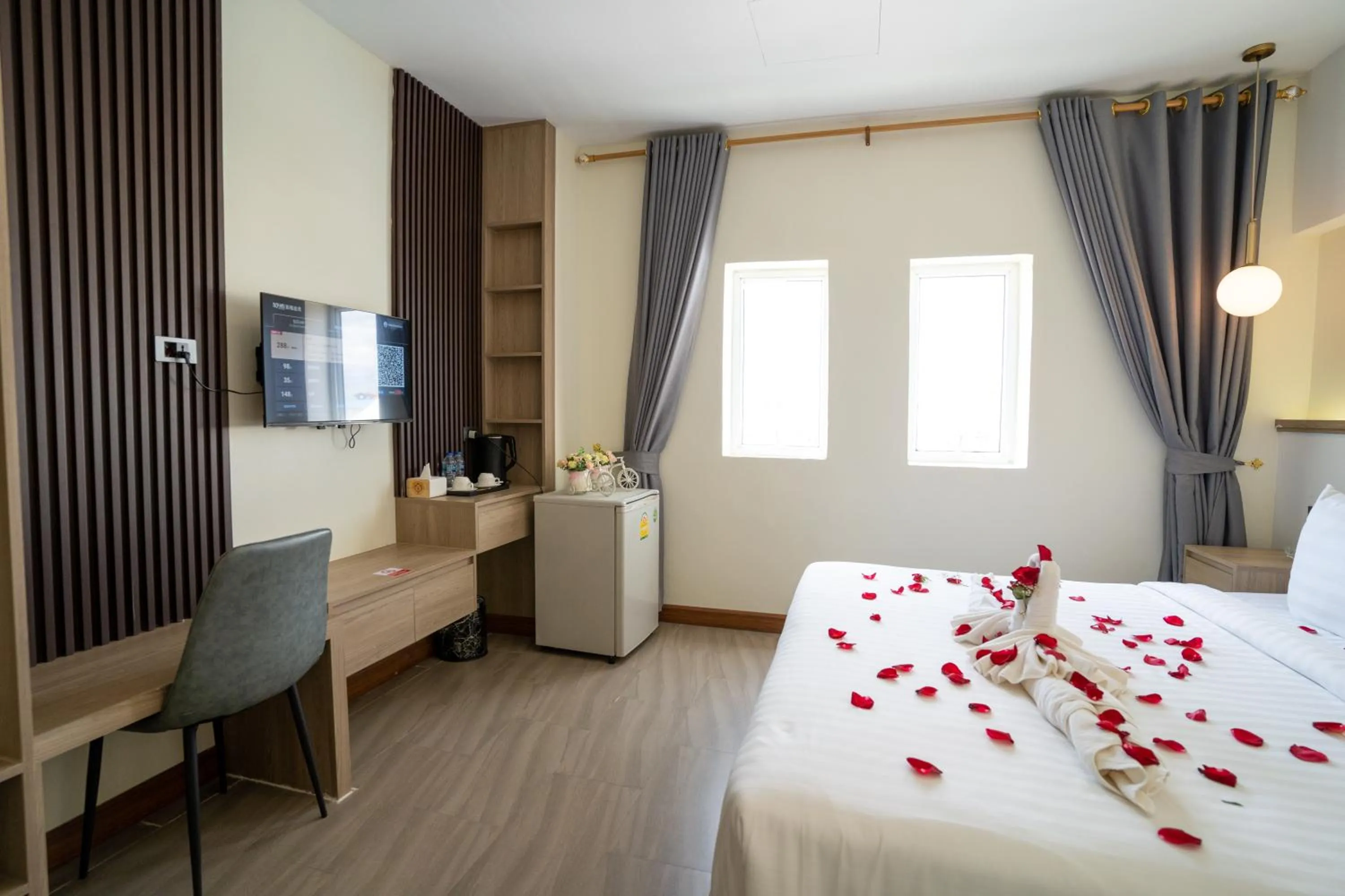 Bed in Hak Heng Hotel