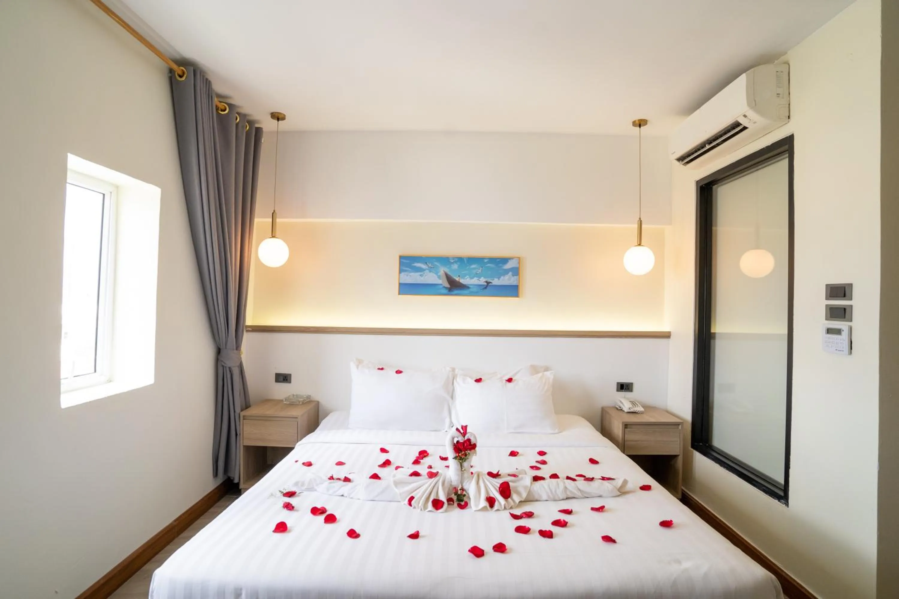 Bed in Hak Heng Hotel