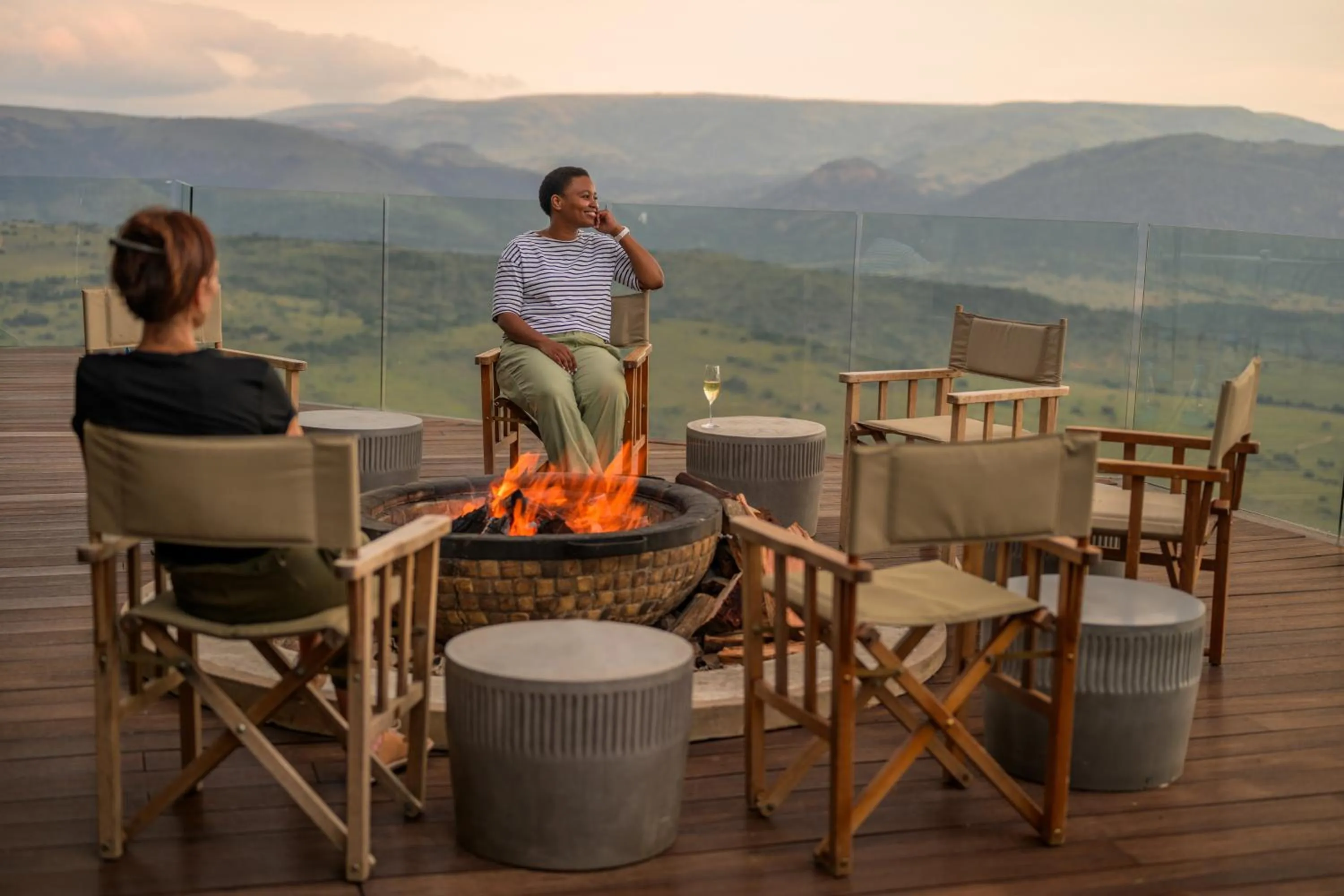 Patio in Zulu Rock Lodge - Babanango Game Reserve
