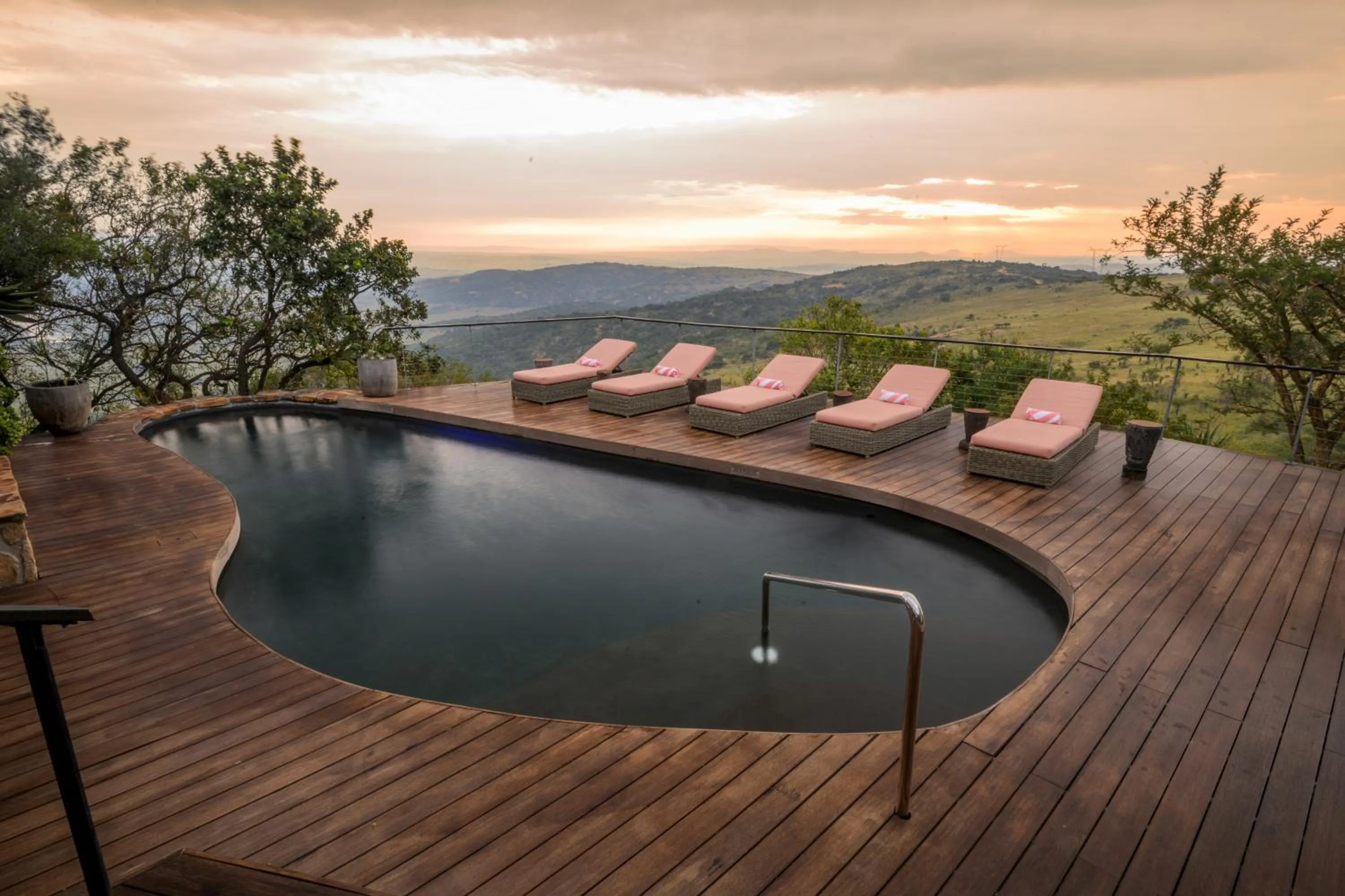 Pool view in Zulu Rock Lodge - Babanango Game Reserve