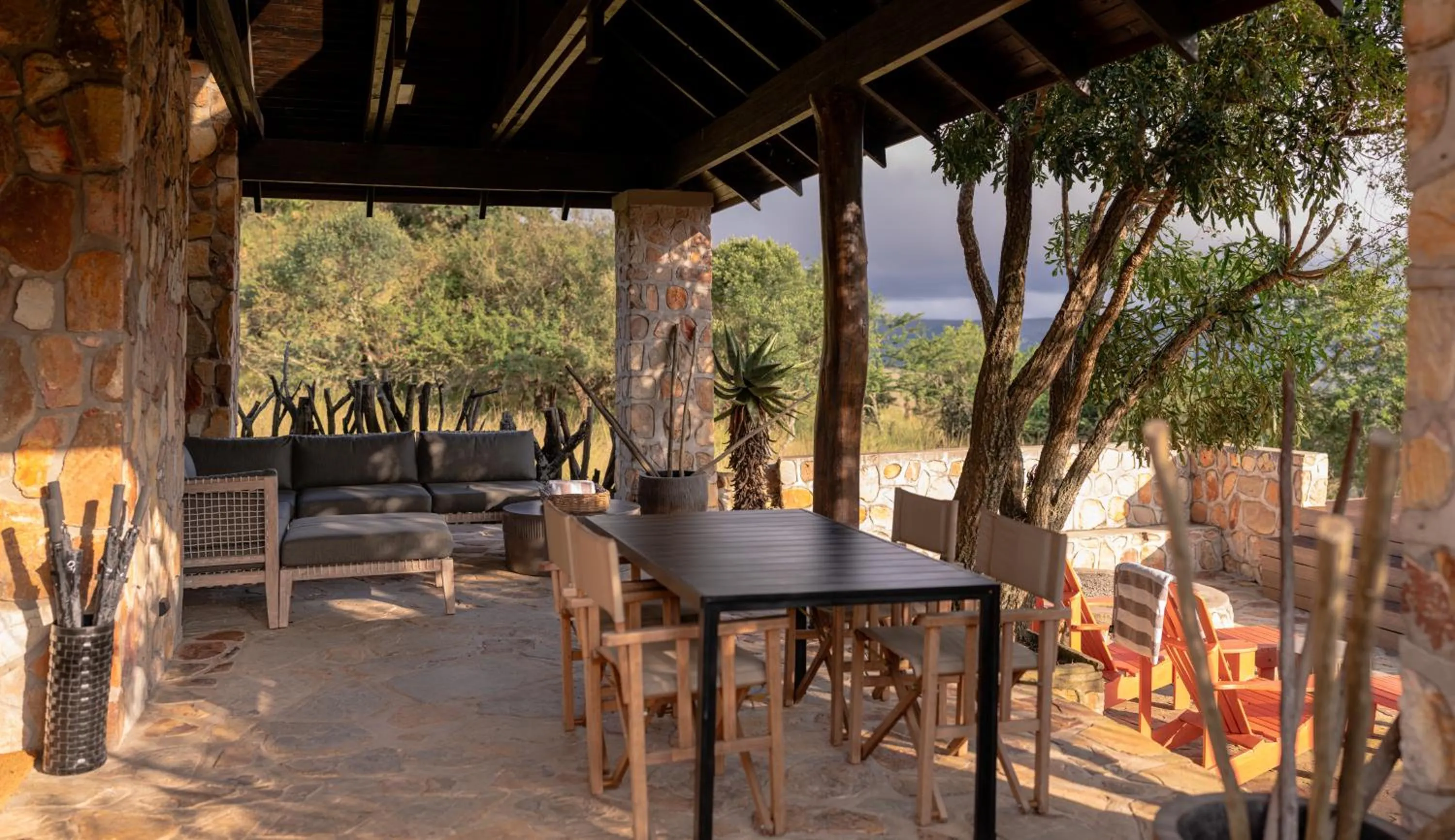 Patio in Zulu Rock Lodge - Babanango Game Reserve