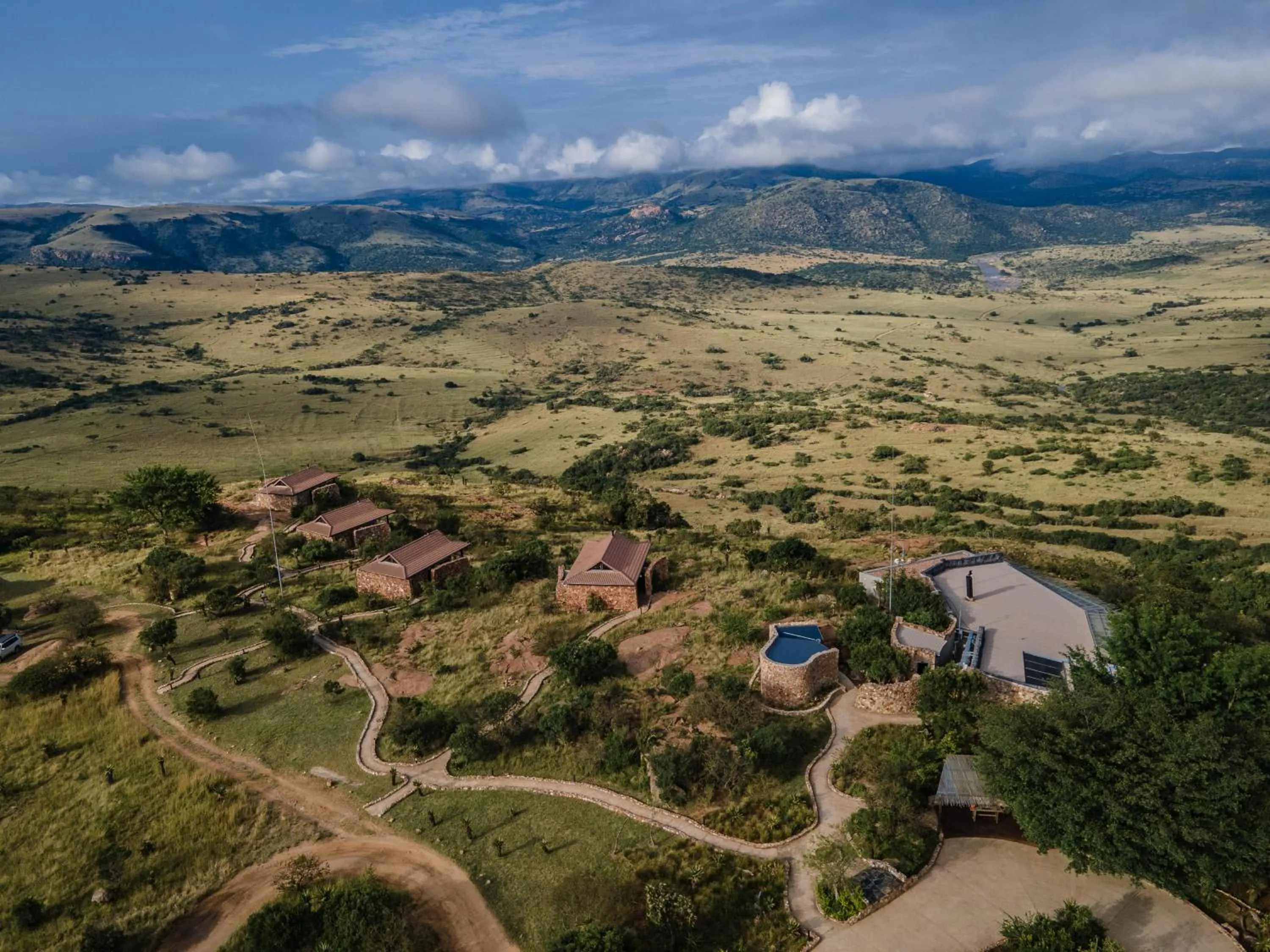 Natural landscape in Zulu Rock Lodge - Babanango Game Reserve