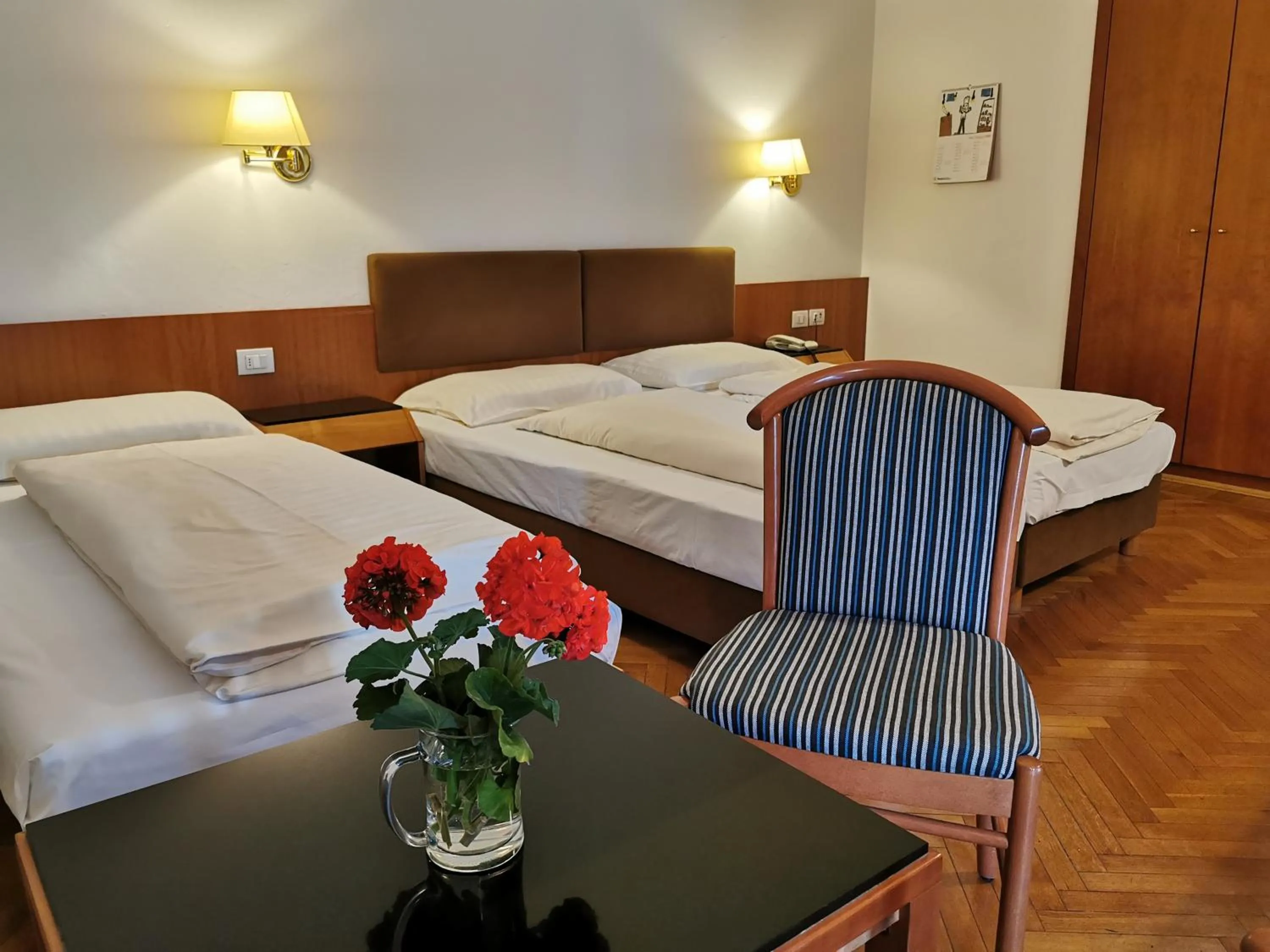 Bed in Hotel Adria