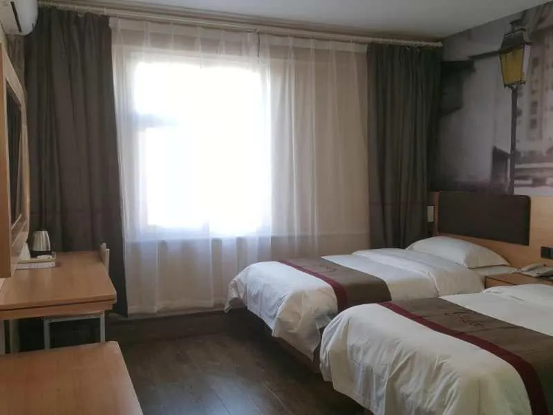 Bed in Thank Inn Chain Hotel Shandong Dezhou Jiefang South Avenue Store