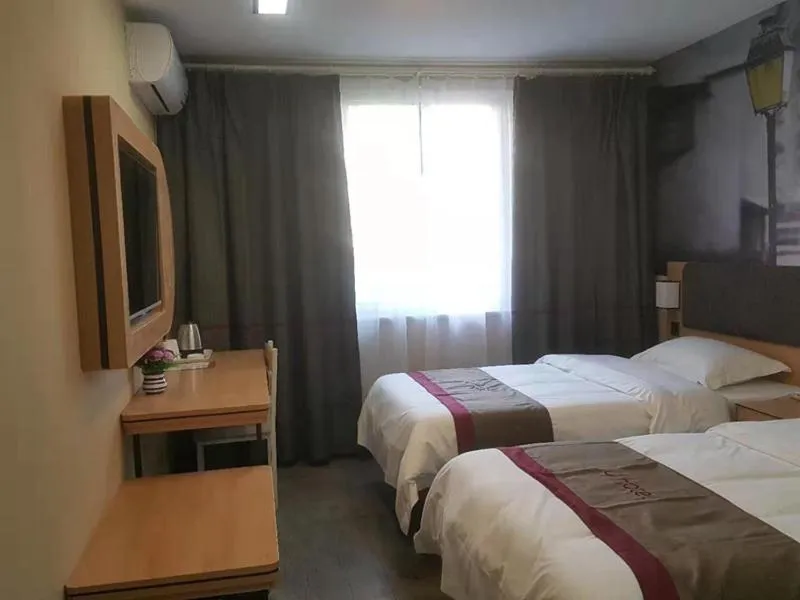 Bed in Thank Inn Chain Hotel Shandong Dezhou Jiefang South Avenue Store