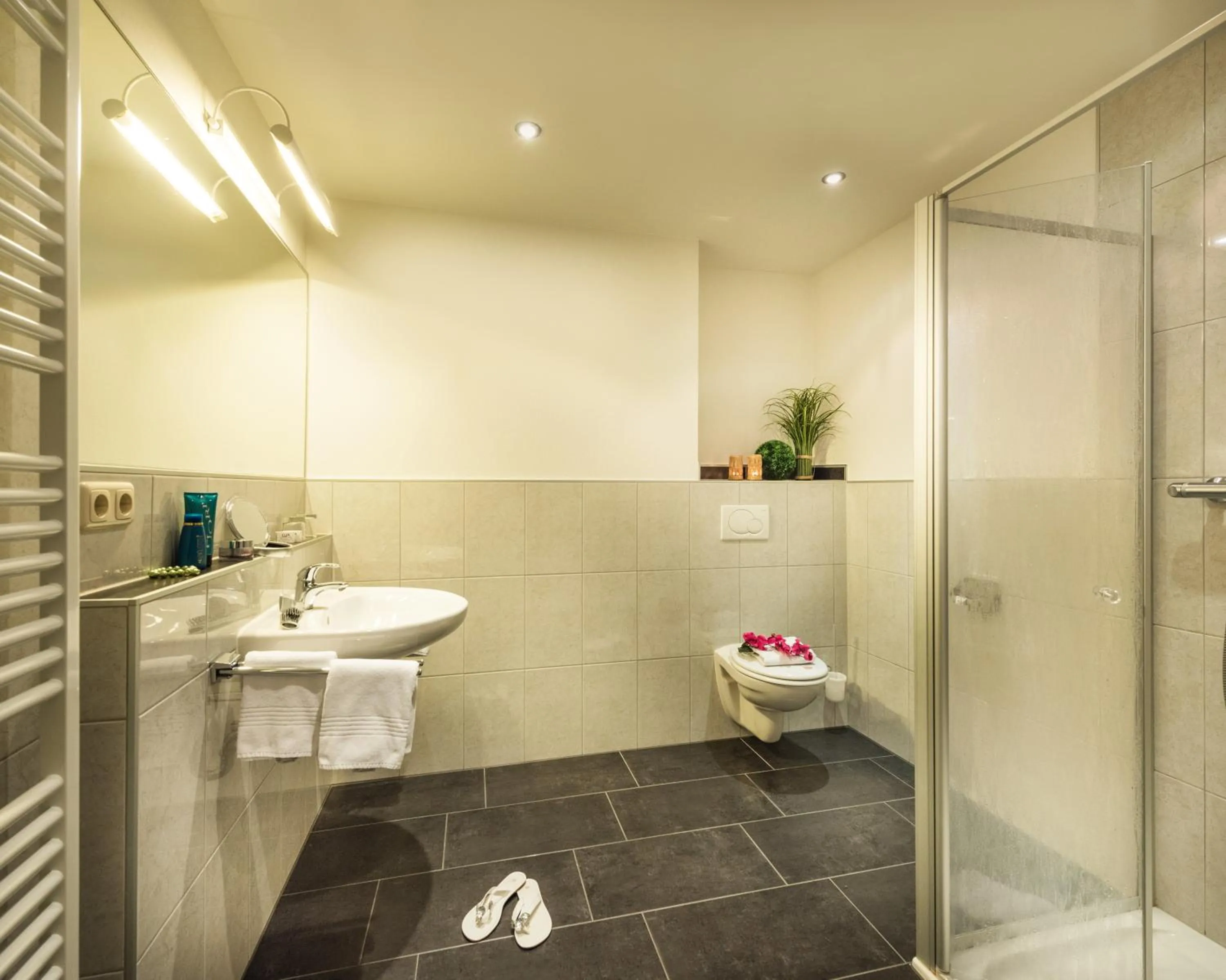 Shower in Hotel Alpenhof - New Sauna Area