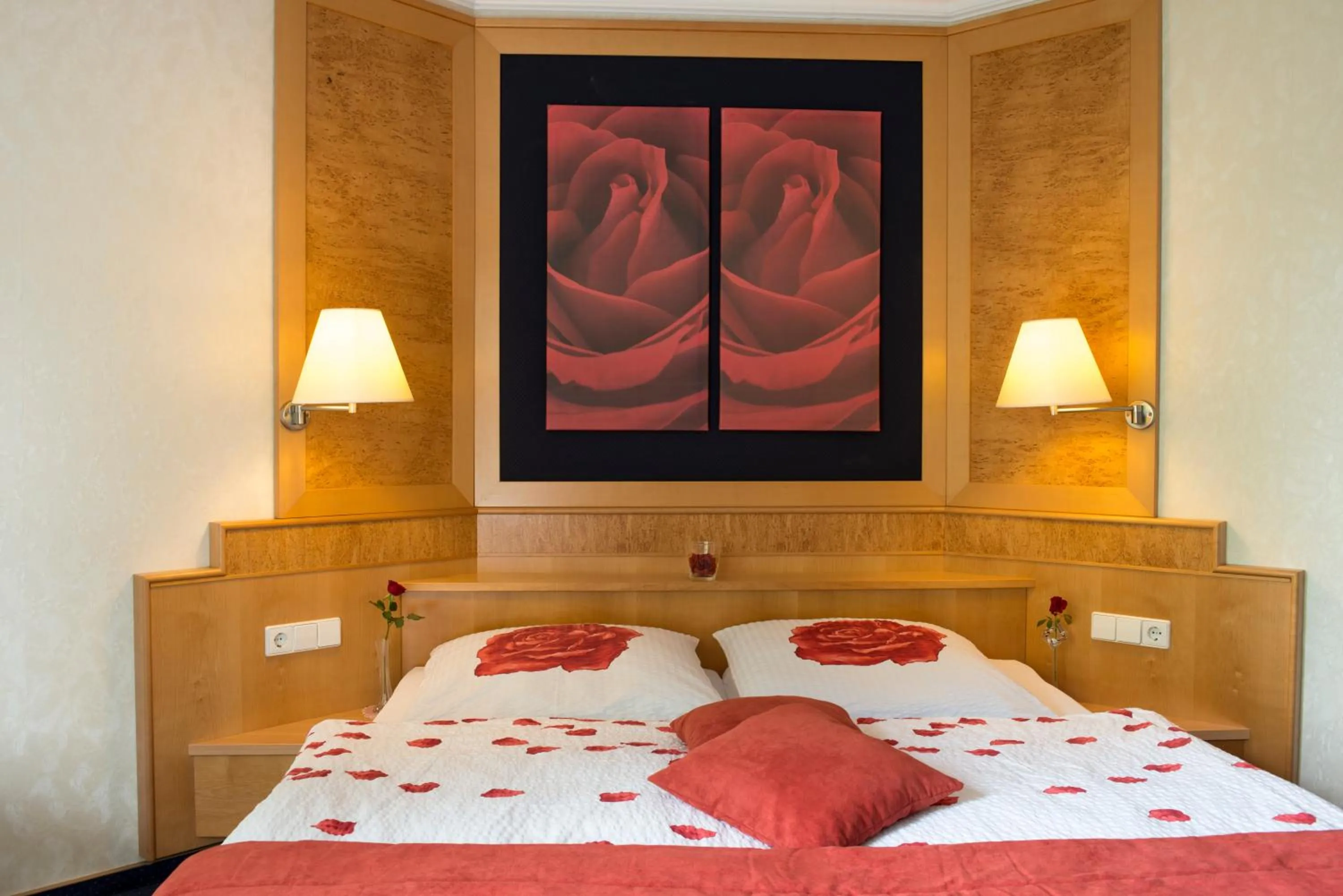 Bed in Hotel zum Rehberg