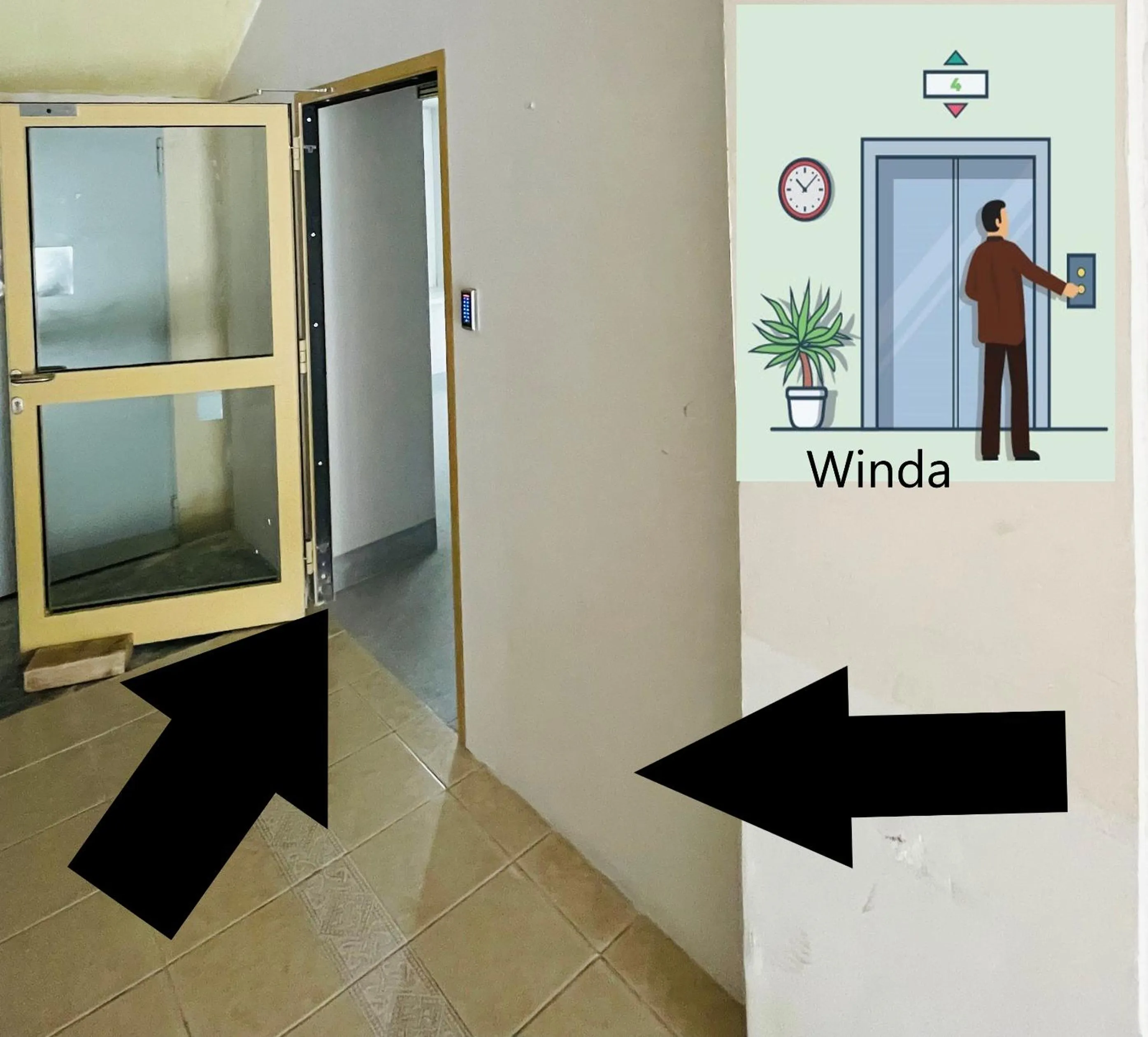 elevator in Hostel Białystok Centrum