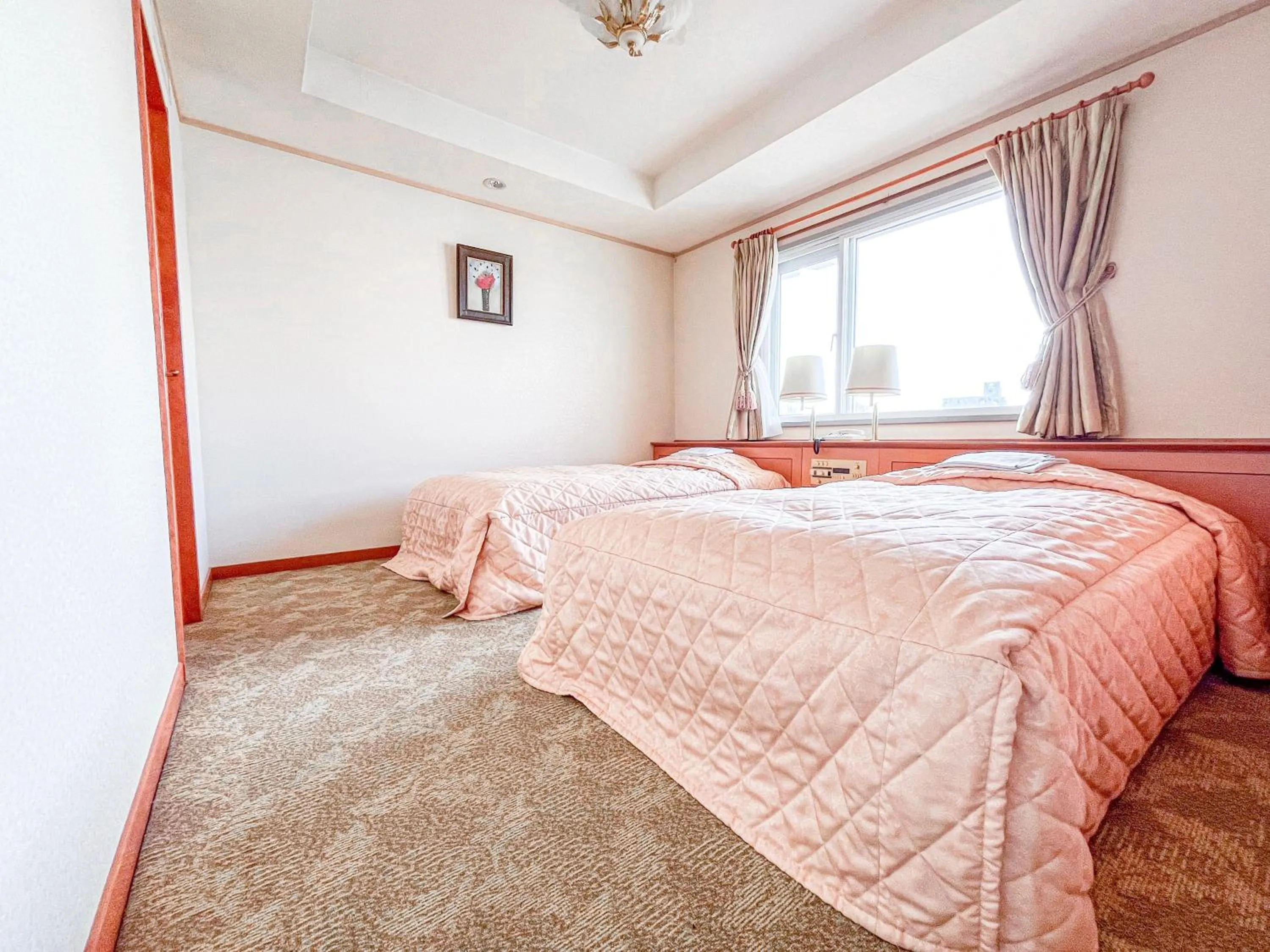 Bed in Hachinohe Plaza Hotel