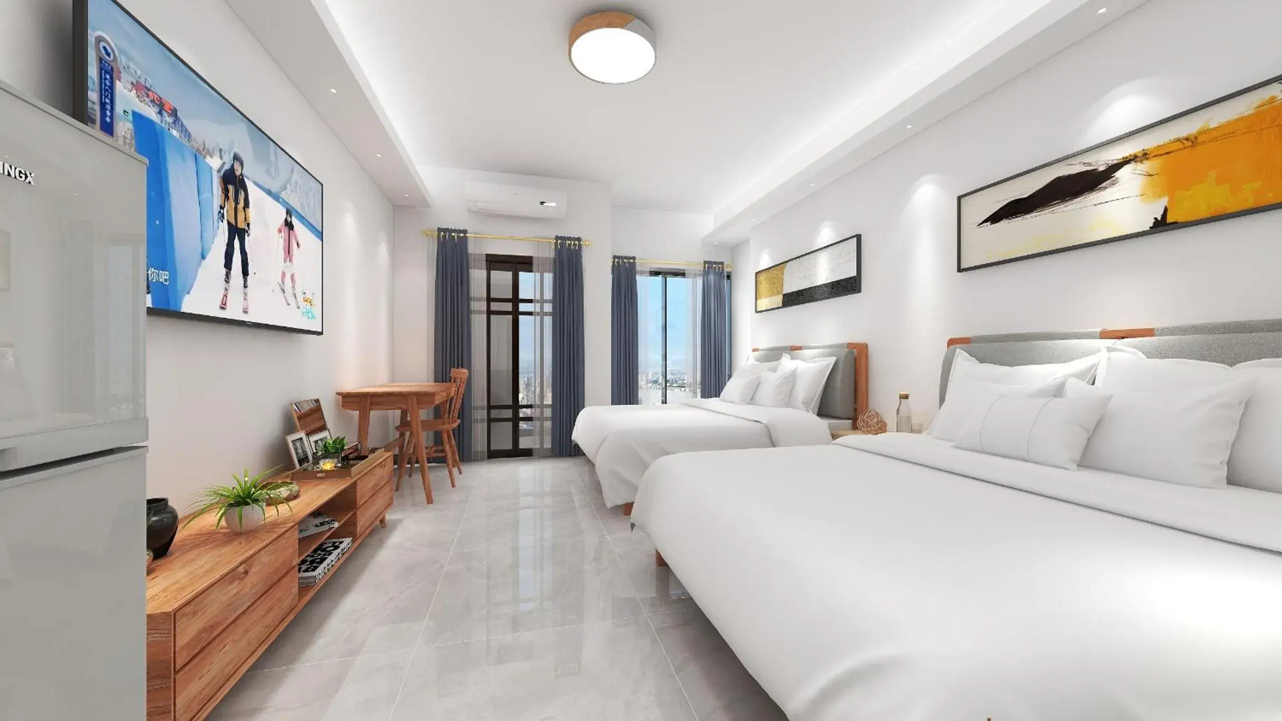 Deluxe Twin Room in Foshan Laide Apartment Deluxe Twin Room in Foshan Laide Apartment