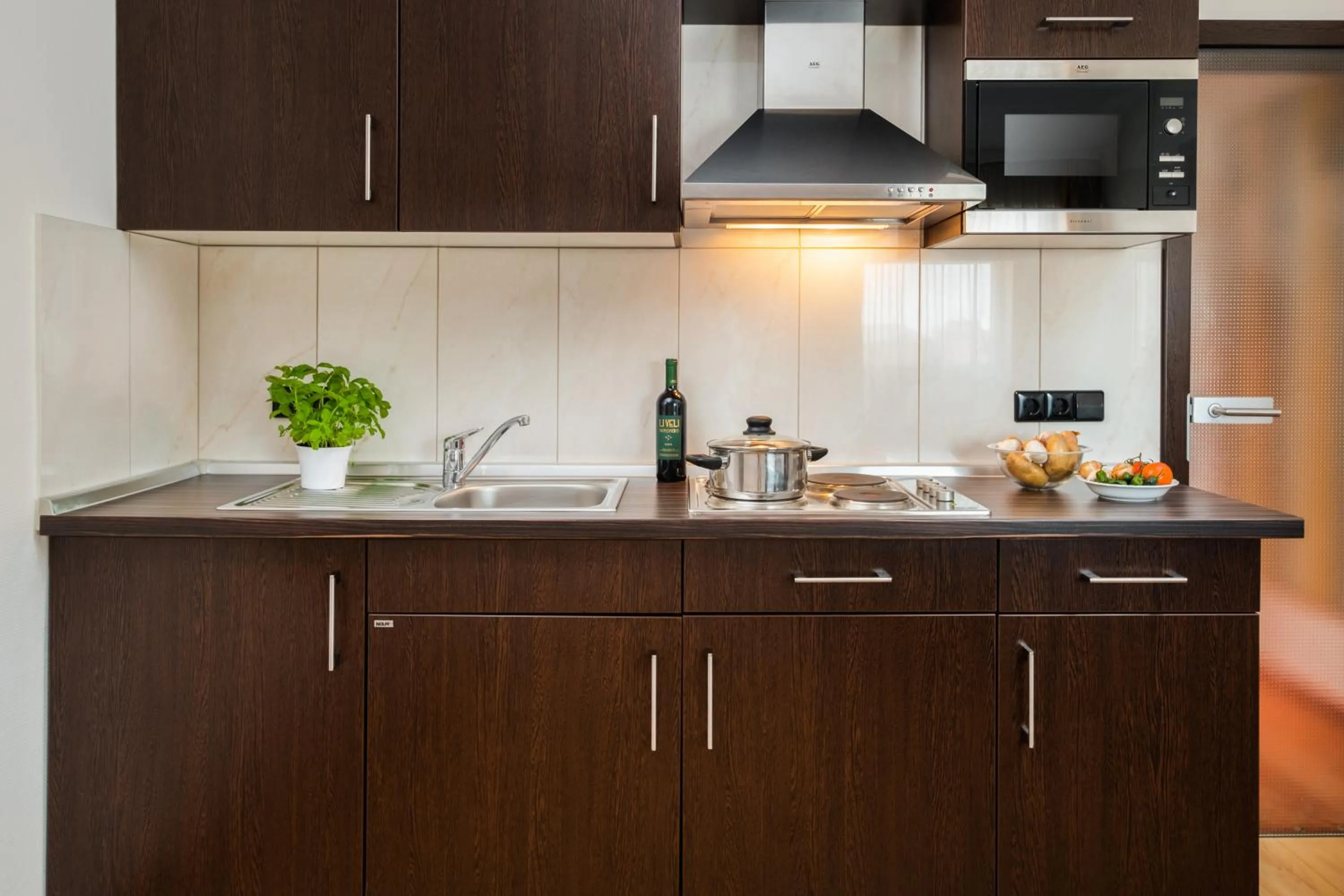 Kitchen or kitchenette in Hetzel Hotel Stuttgart