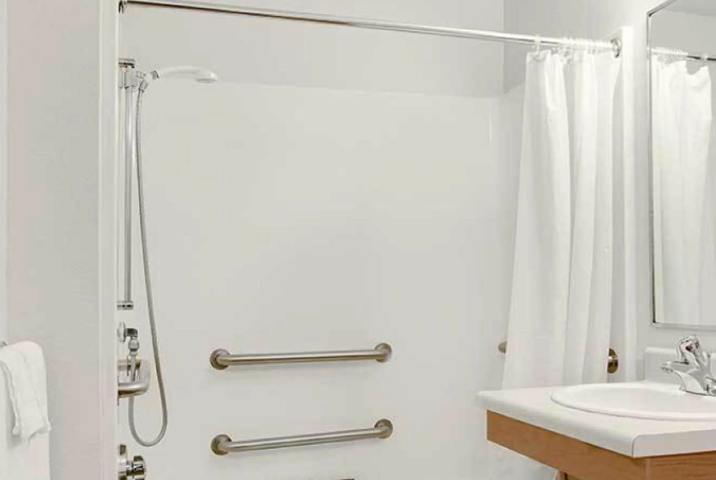 Bathroom in Woodspring Suites Atlanta Stockbridge