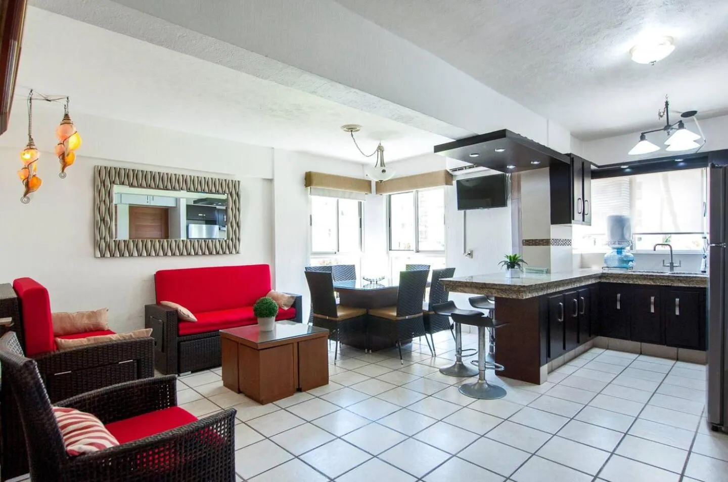 Kitchen or kitchenette in Marina Suites by Andiani Travel