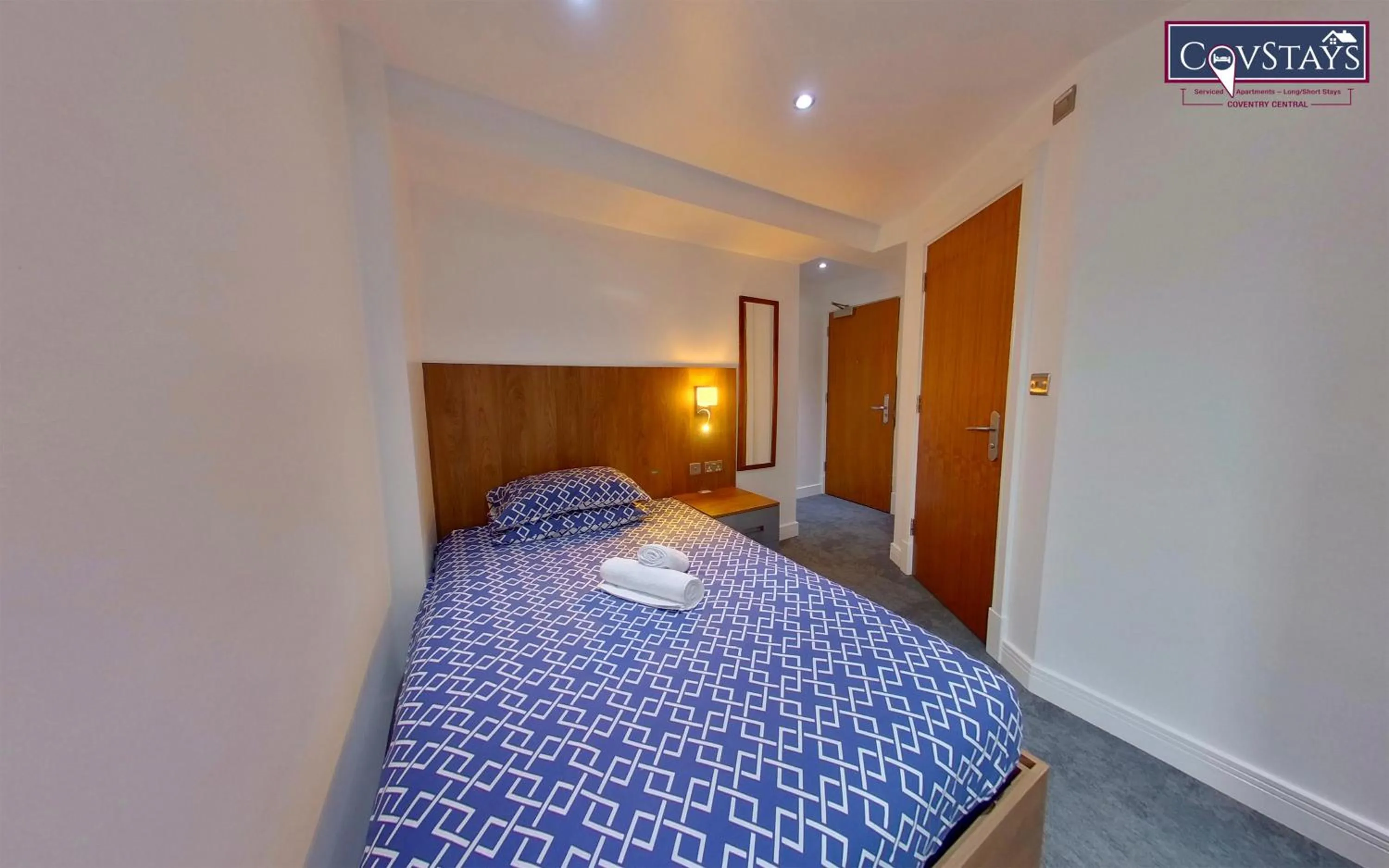 Bed in Victoria House - Deluxe Studios in Coventry City Centre, free parking, by COVSTAYS