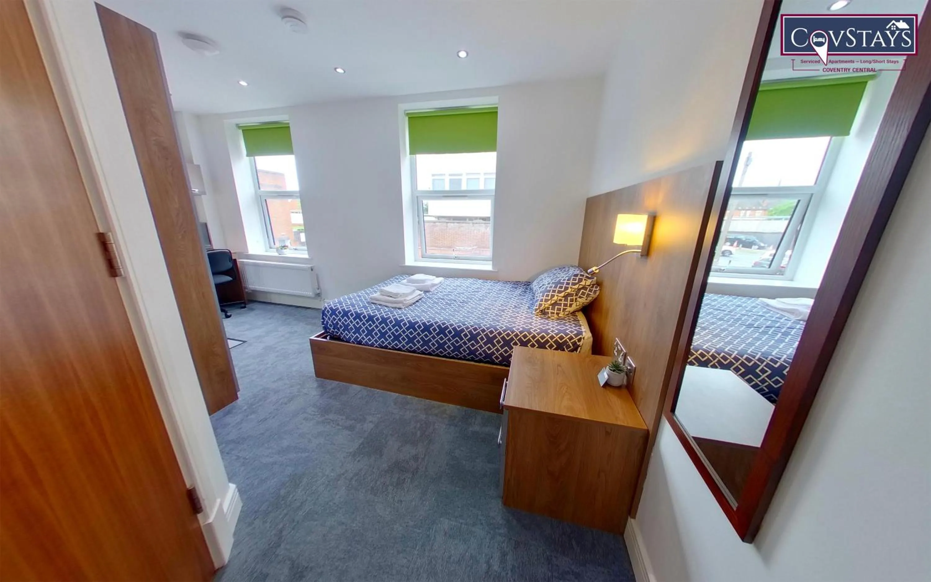 Bed in Victoria House - Deluxe Studios in Coventry City Centre, free parking, by COVSTAYS
