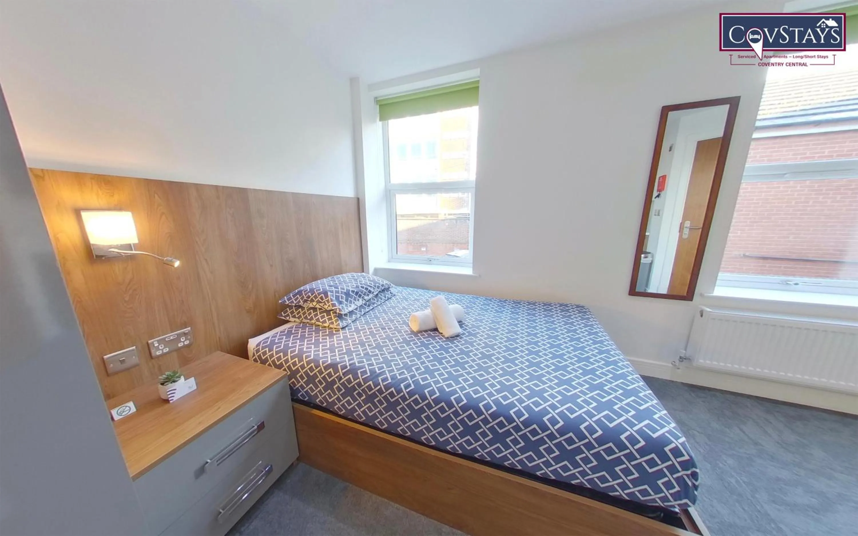 Bed in Victoria House - Deluxe Studios in Coventry City Centre, free parking, by COVSTAYS