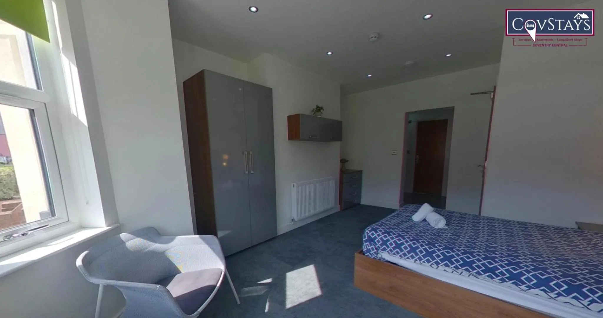 Bed in Victoria House - Deluxe Studios in Coventry City Centre, free parking, by COVSTAYS