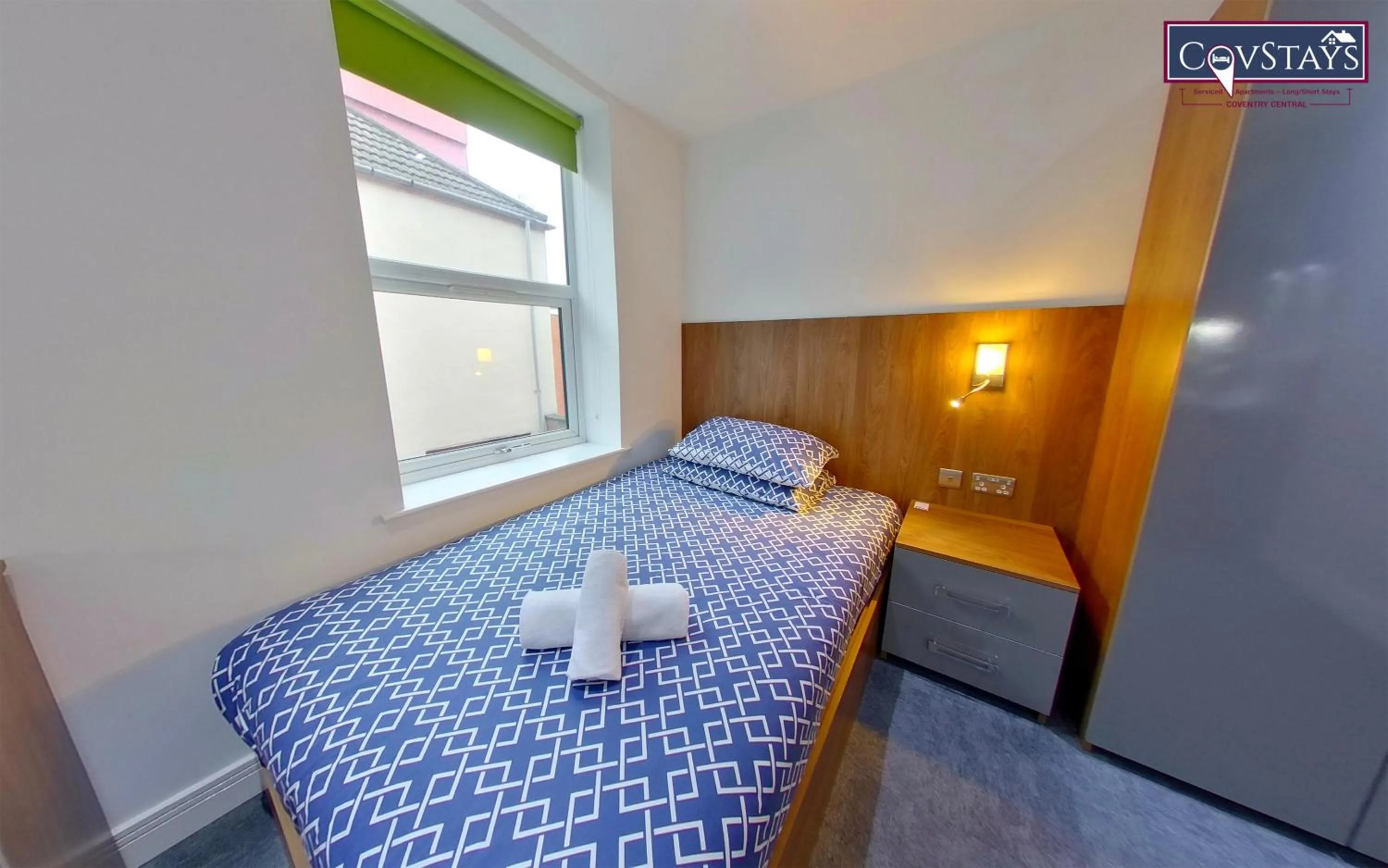 Bed in Victoria House - Deluxe Studios in Coventry City Centre, free parking, by COVSTAYS