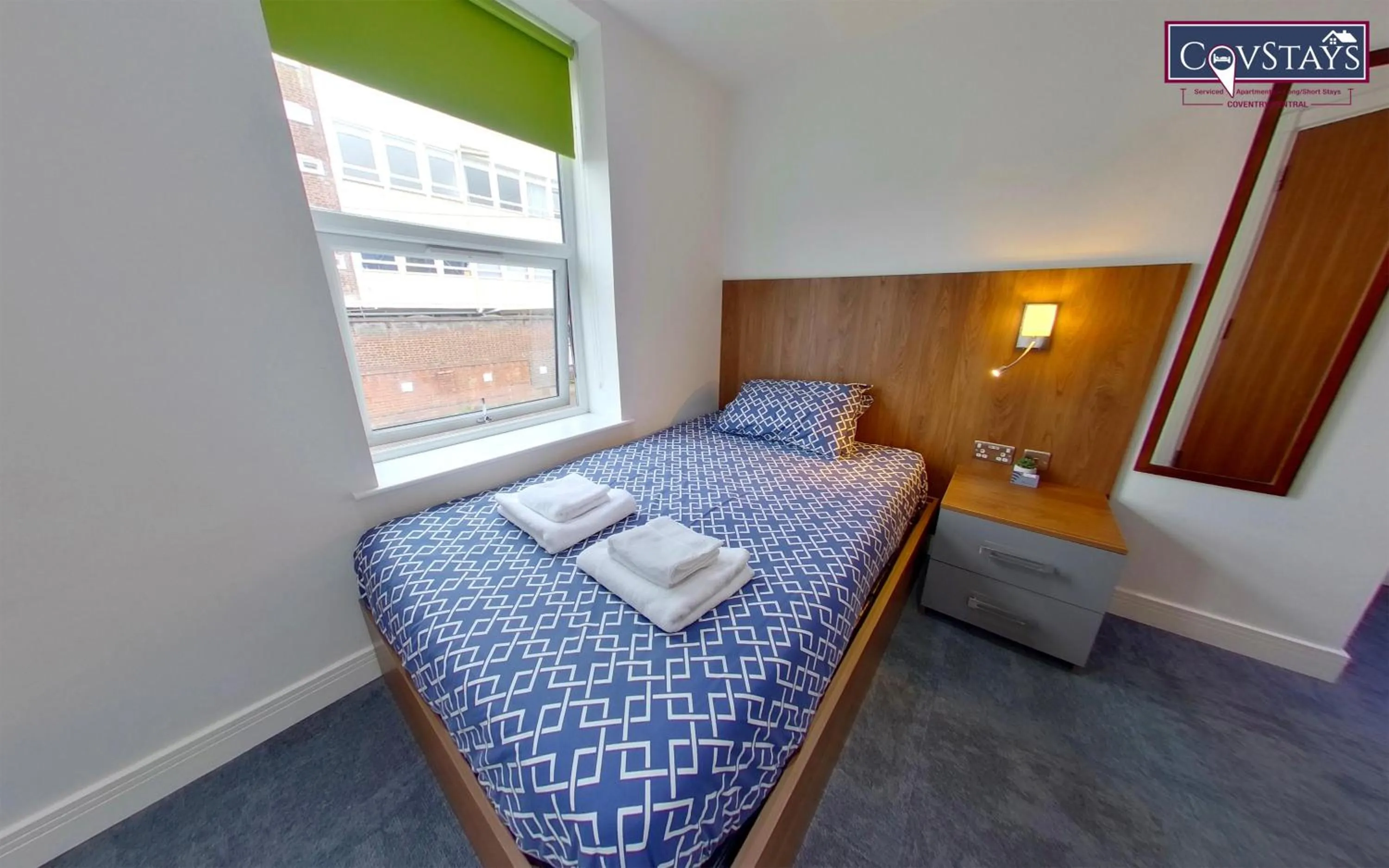 Bed in Victoria House - Deluxe Studios in Coventry City Centre, free parking, by COVSTAYS