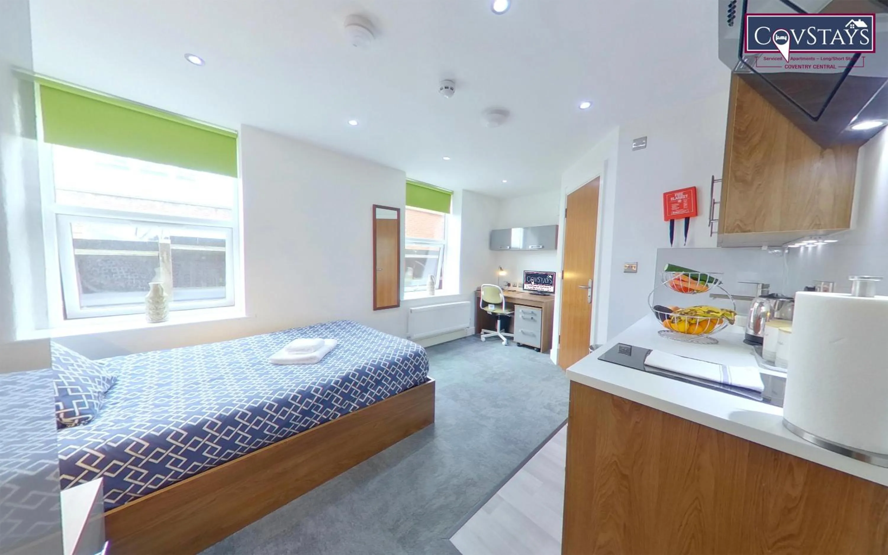 Bed in Victoria House - Deluxe Studios in Coventry City Centre, free parking, by COVSTAYS