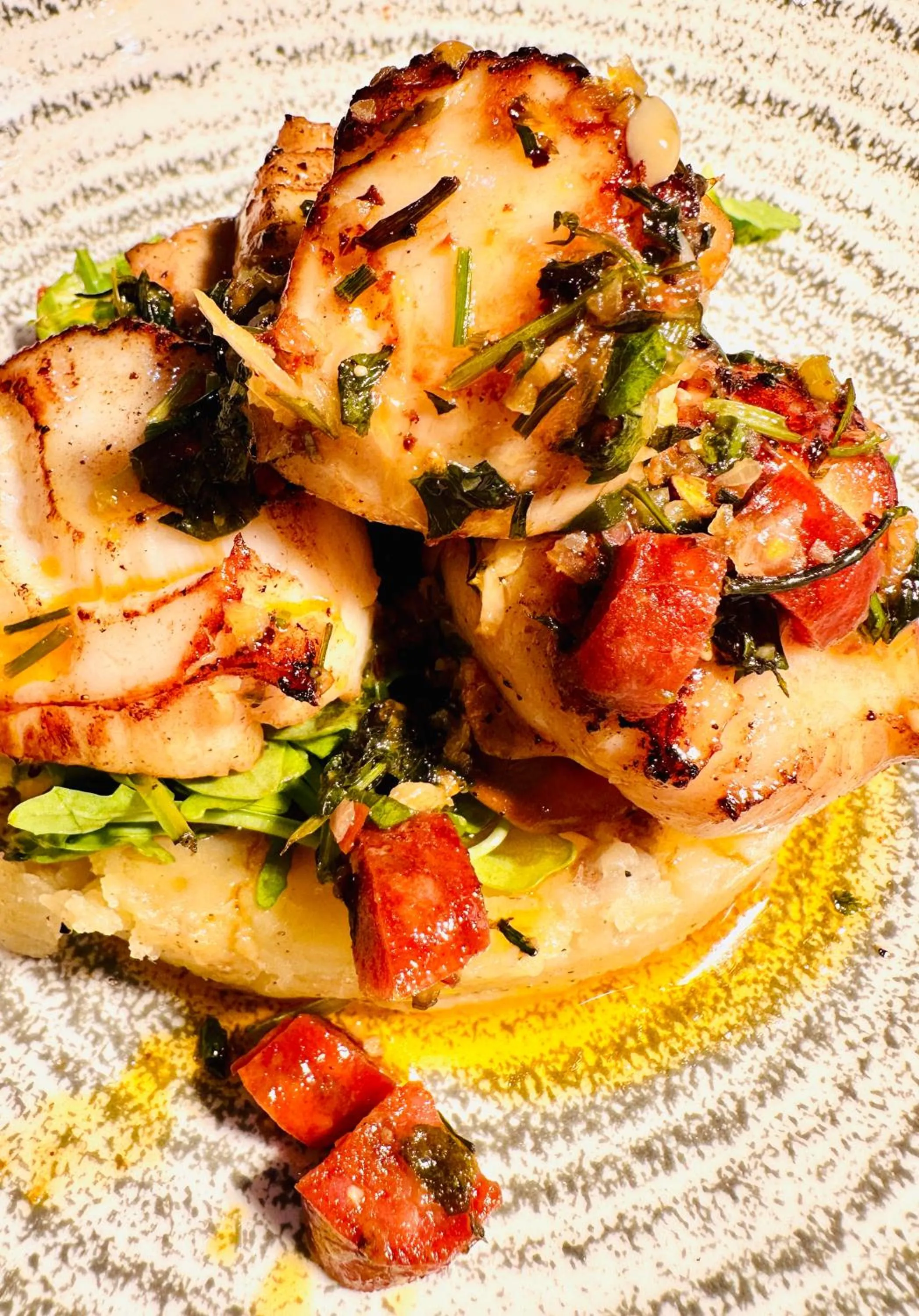 Dinner in Grianaig Guest House & Restaurant, South Uist, Outer Hebrides