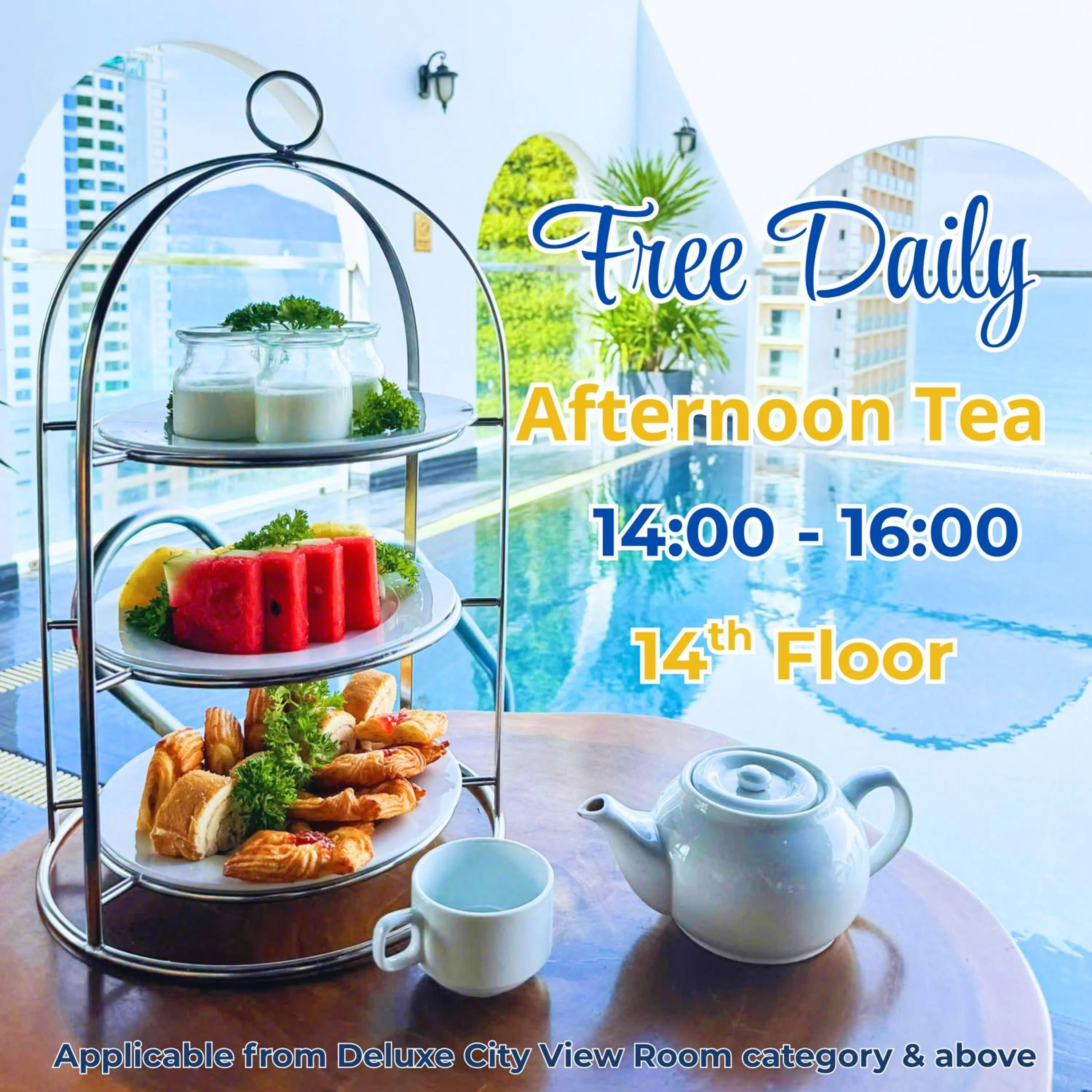 Food and drinks in Golden Lotus Hotel Da Nang - Rooftop Bar Sea View