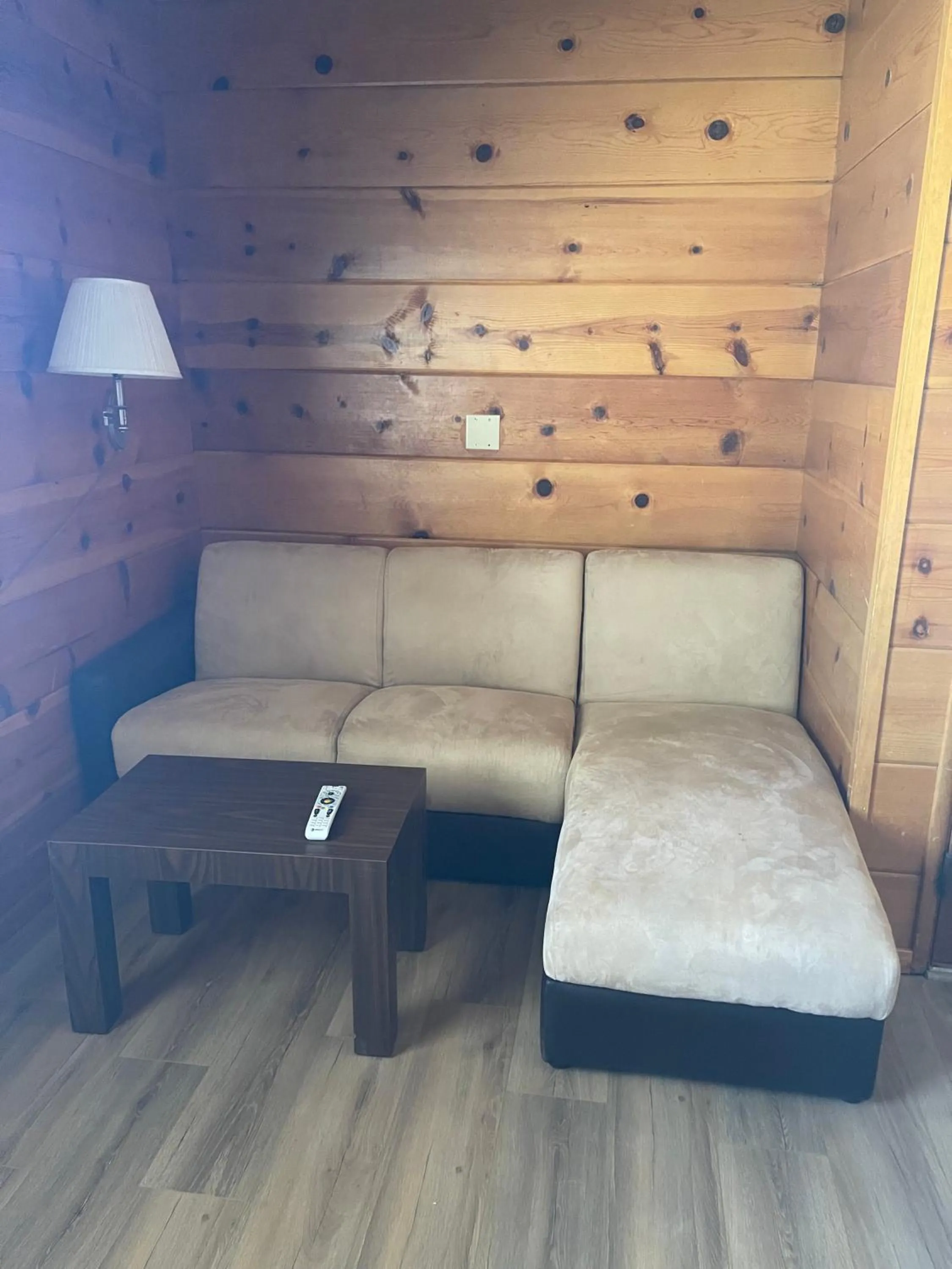 Seating area in Mountain View Cabins