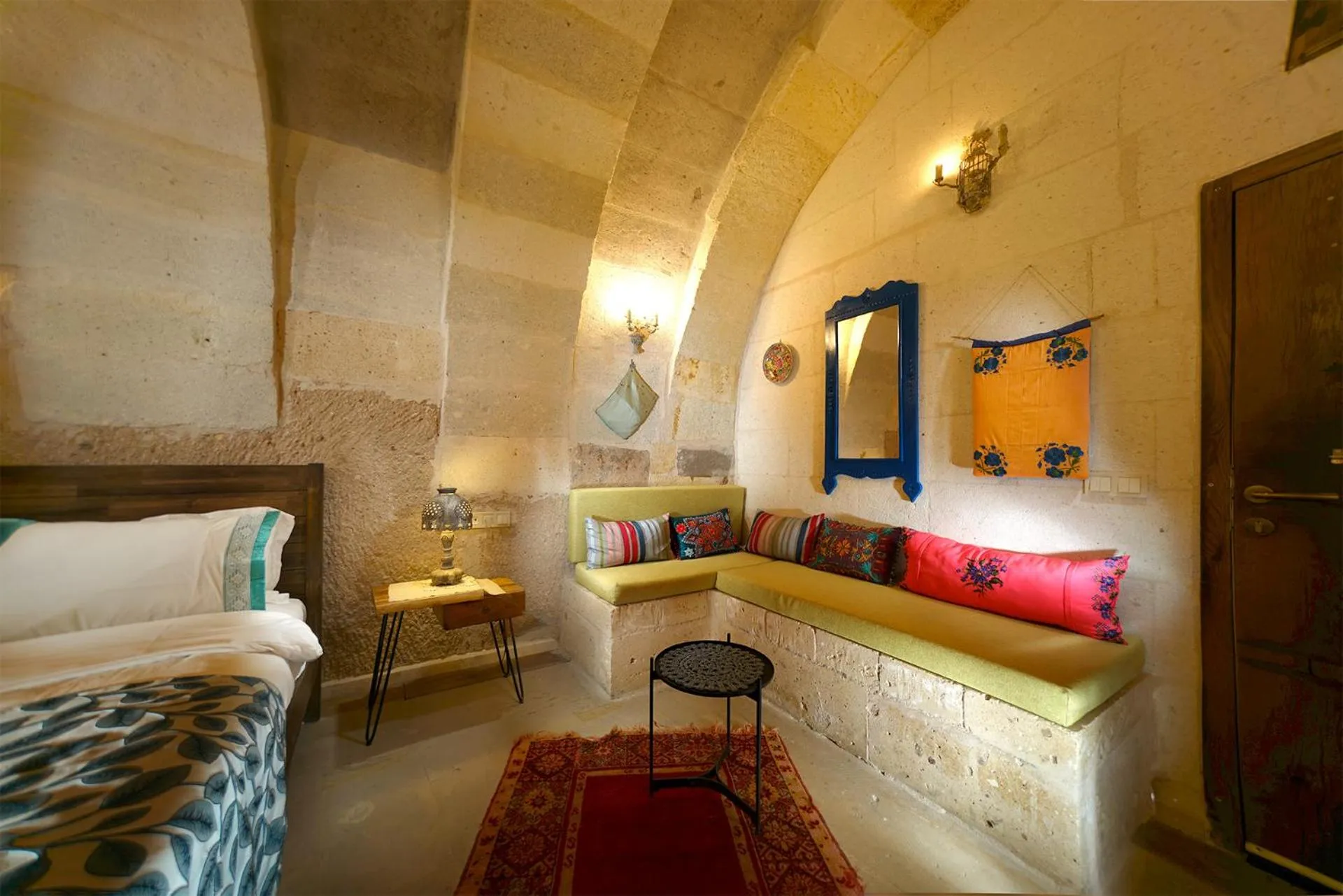 Seating area, Bed in Pigeon Hotel Cappadocia