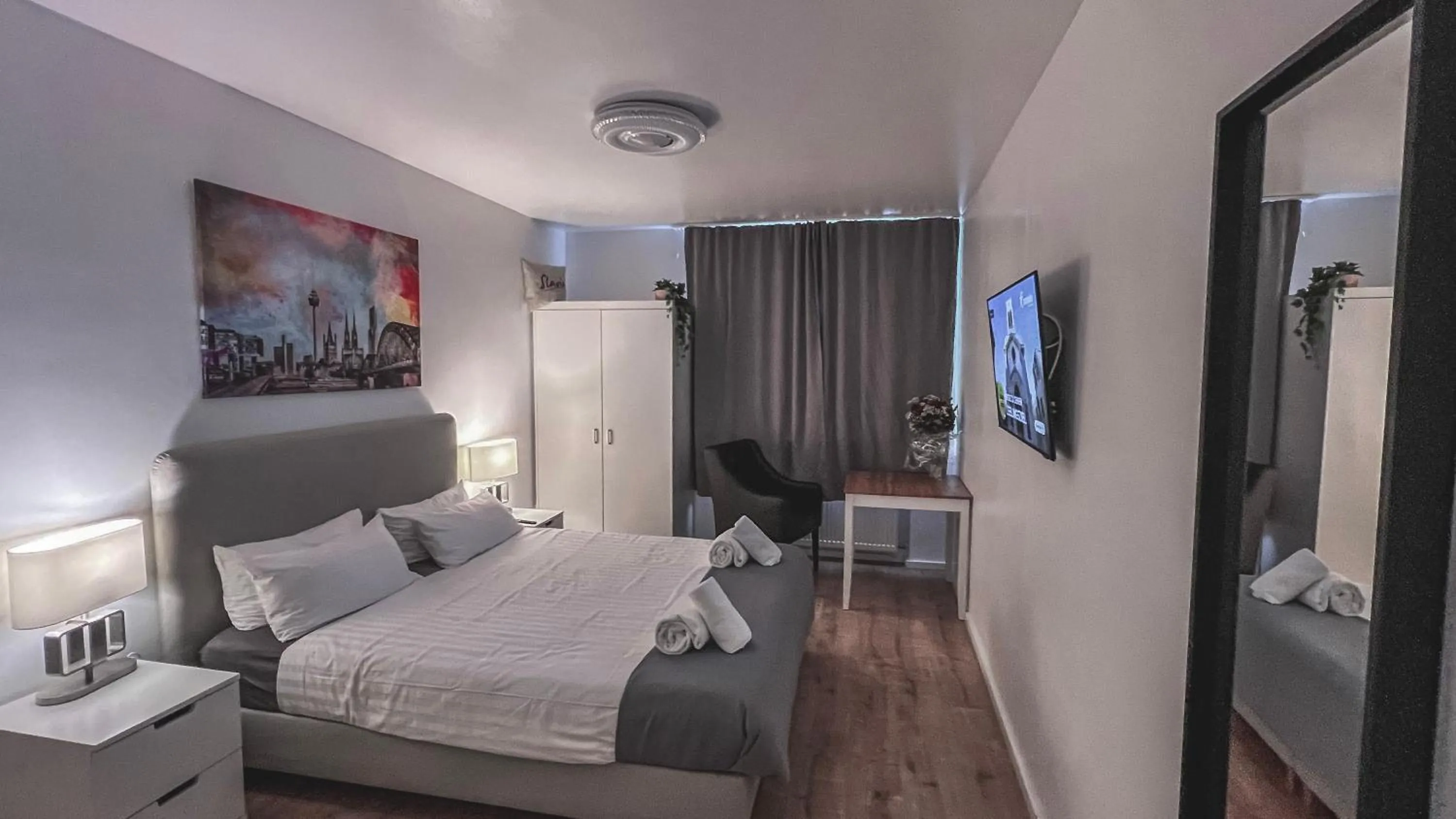 Bed in Apartments am Rheingarten