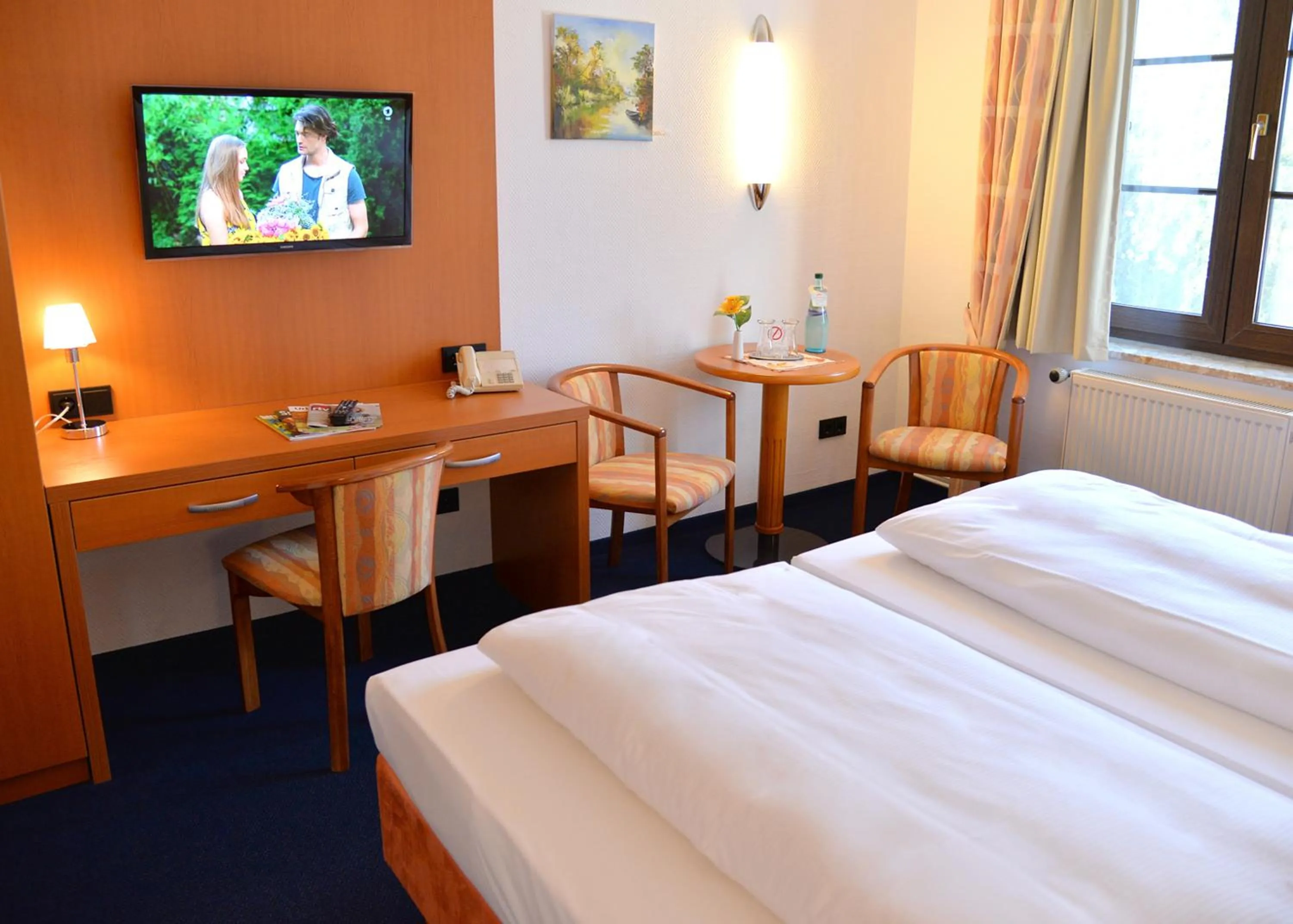 Bed in Hotel Spreewaldeck