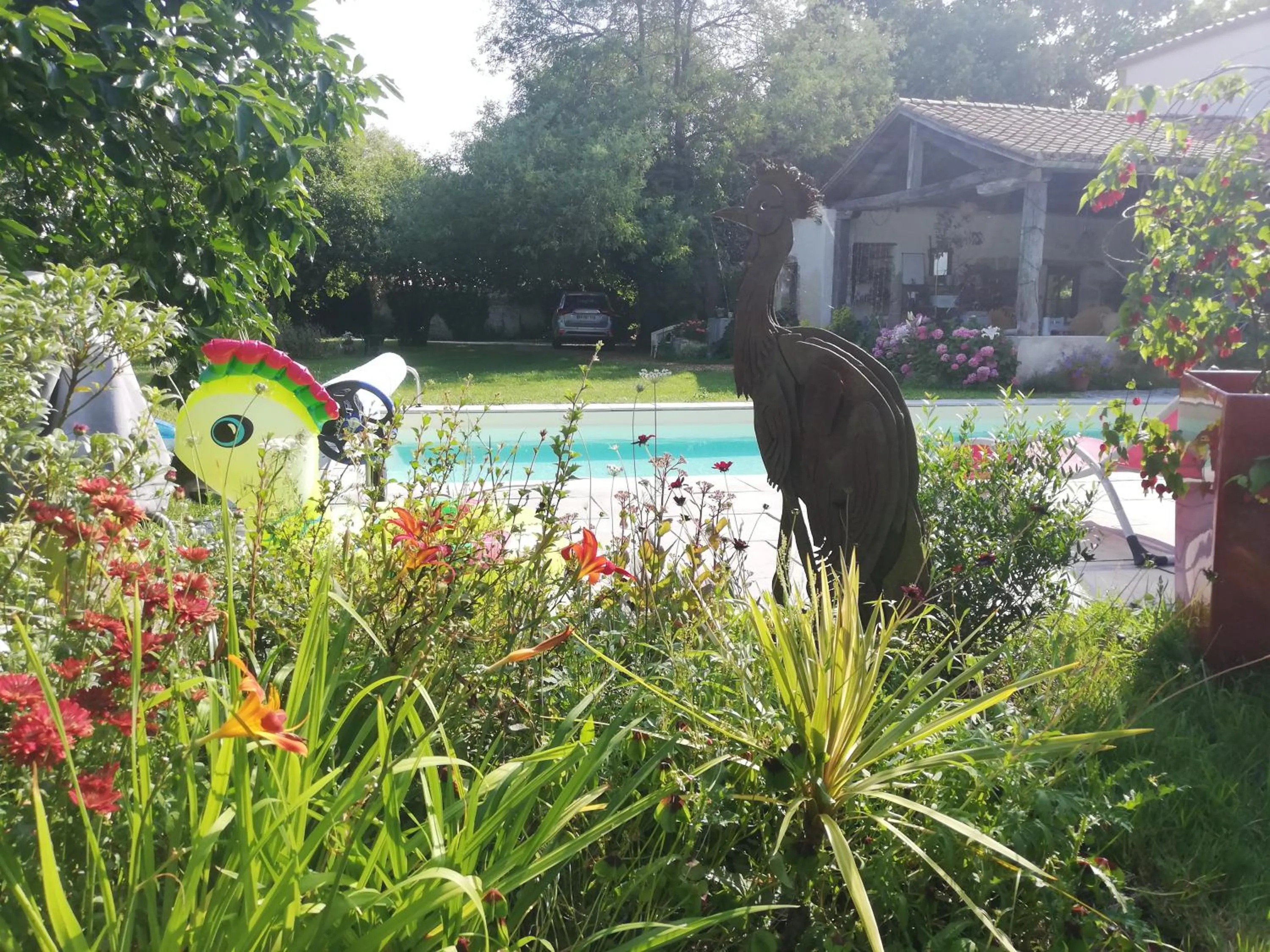 Pool view in Au Logis de la Mongie