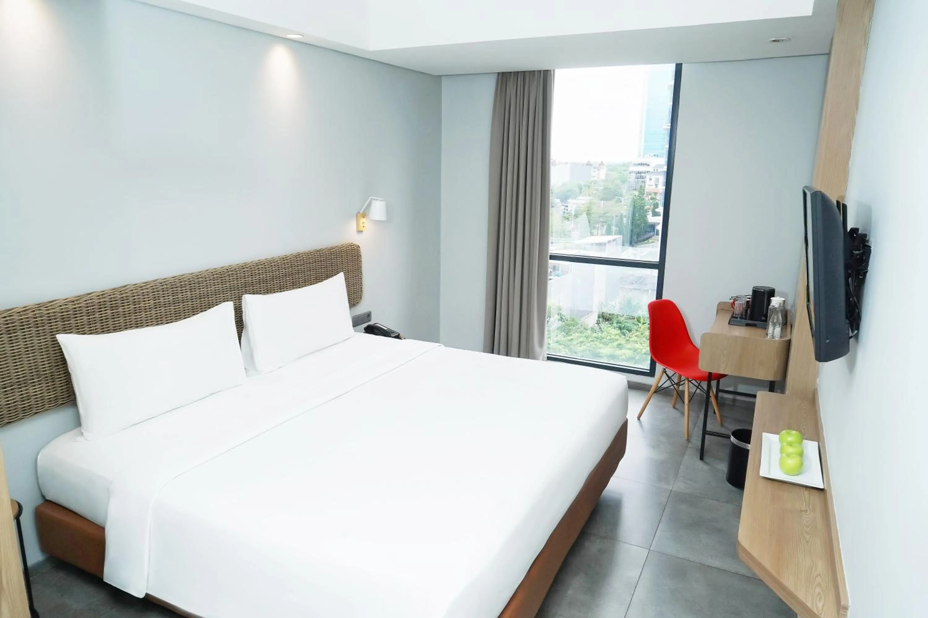 Bedroom, Bed in Neo Hotel Puri Indah